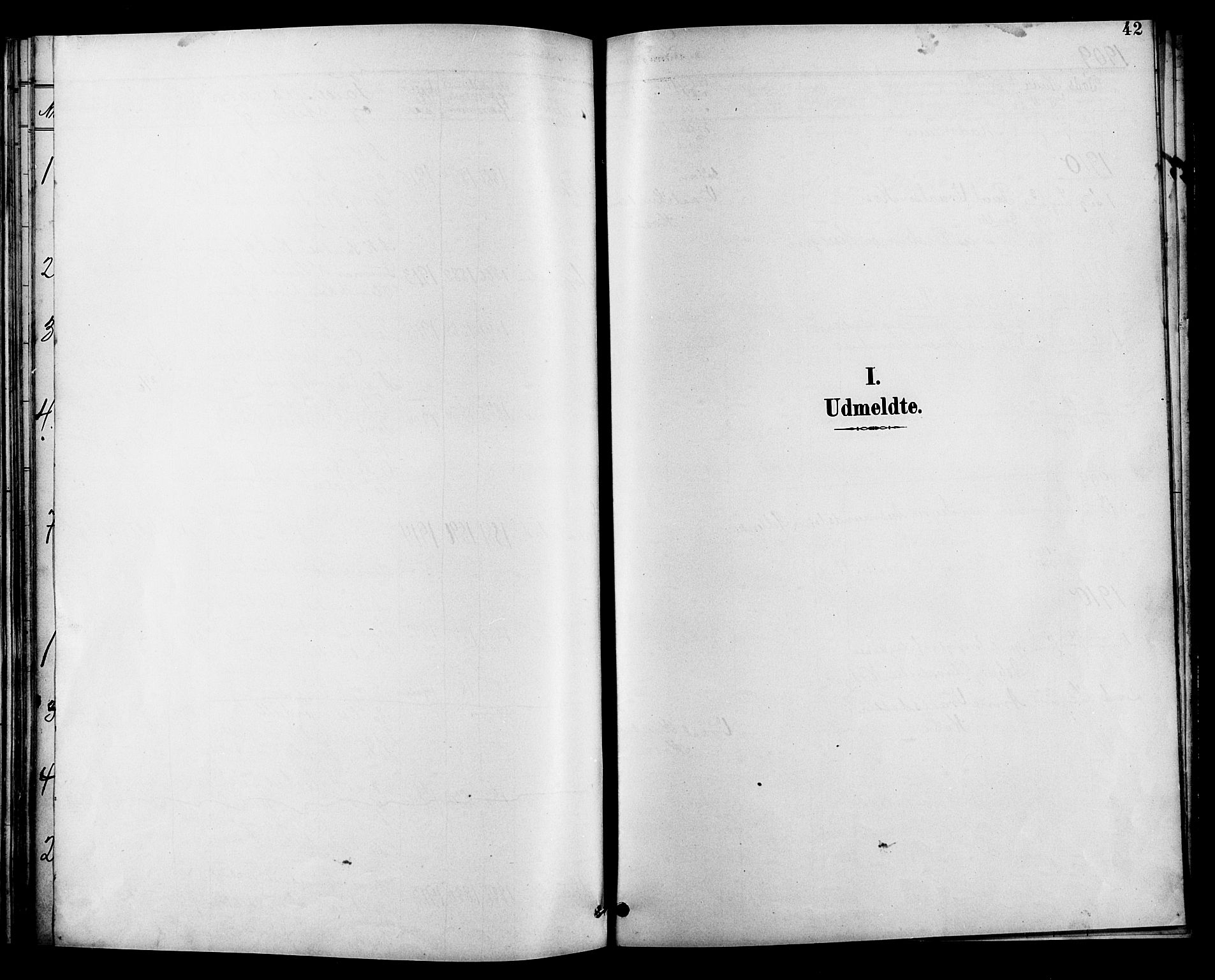 Bygland sokneprestkontor, SAK/1111-0006/F/Fb/Fbc/L0002: Klokkerbok nr. B 2, 1895-1916, s. 42