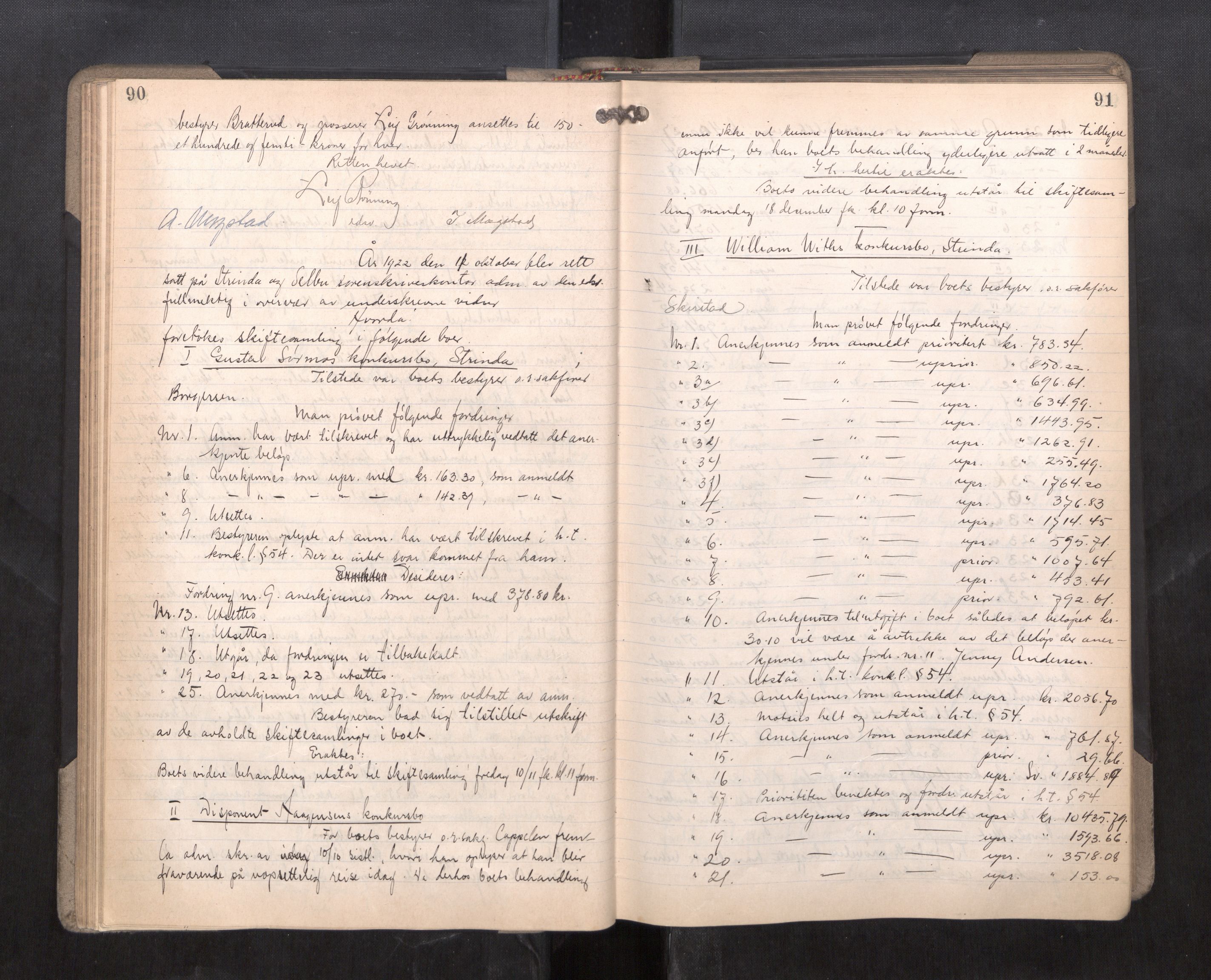 Strinda og Selbu sorenskriveri, AV/SAT-A-0015/3/3B/L0014: Skifteforhandlingsprot. 14, 1922-1924, s. 90-91