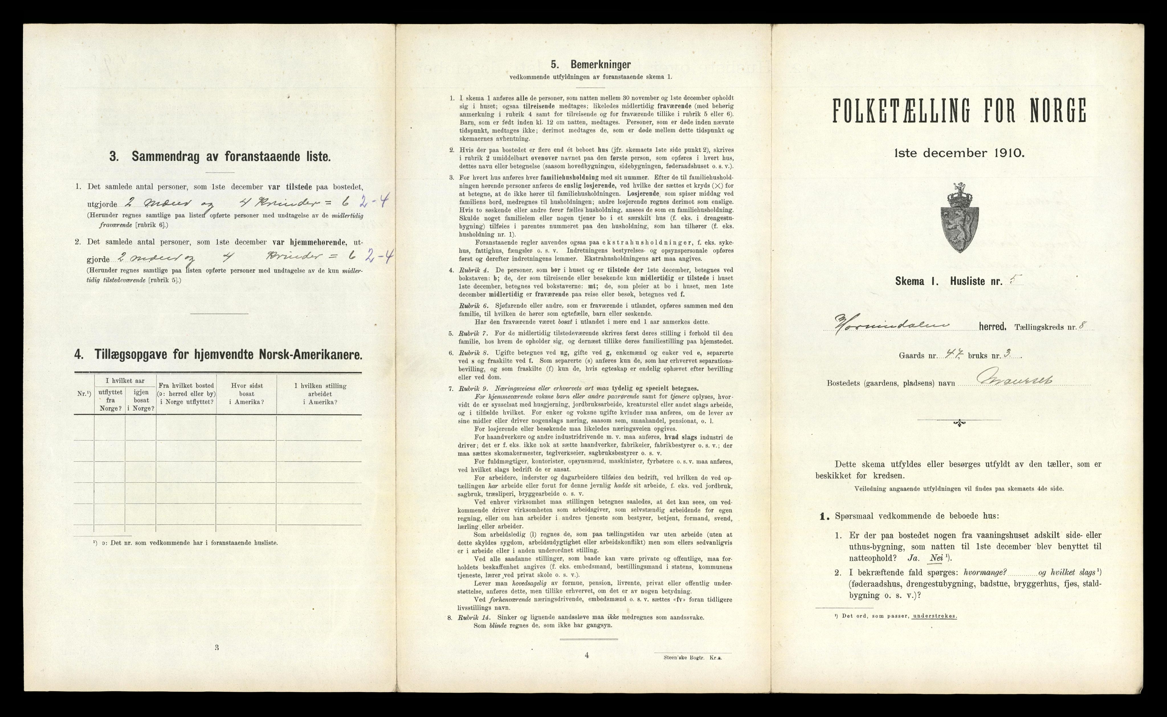 RA, Folketelling 1910 for 1444 Hornindal herred, 1910, s. 486