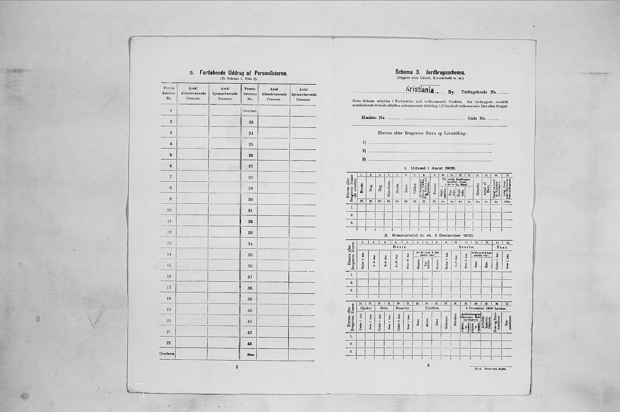 SAO, Folketelling 1900 for 0301 Kristiania kjøpstad, 1900, s. 43806