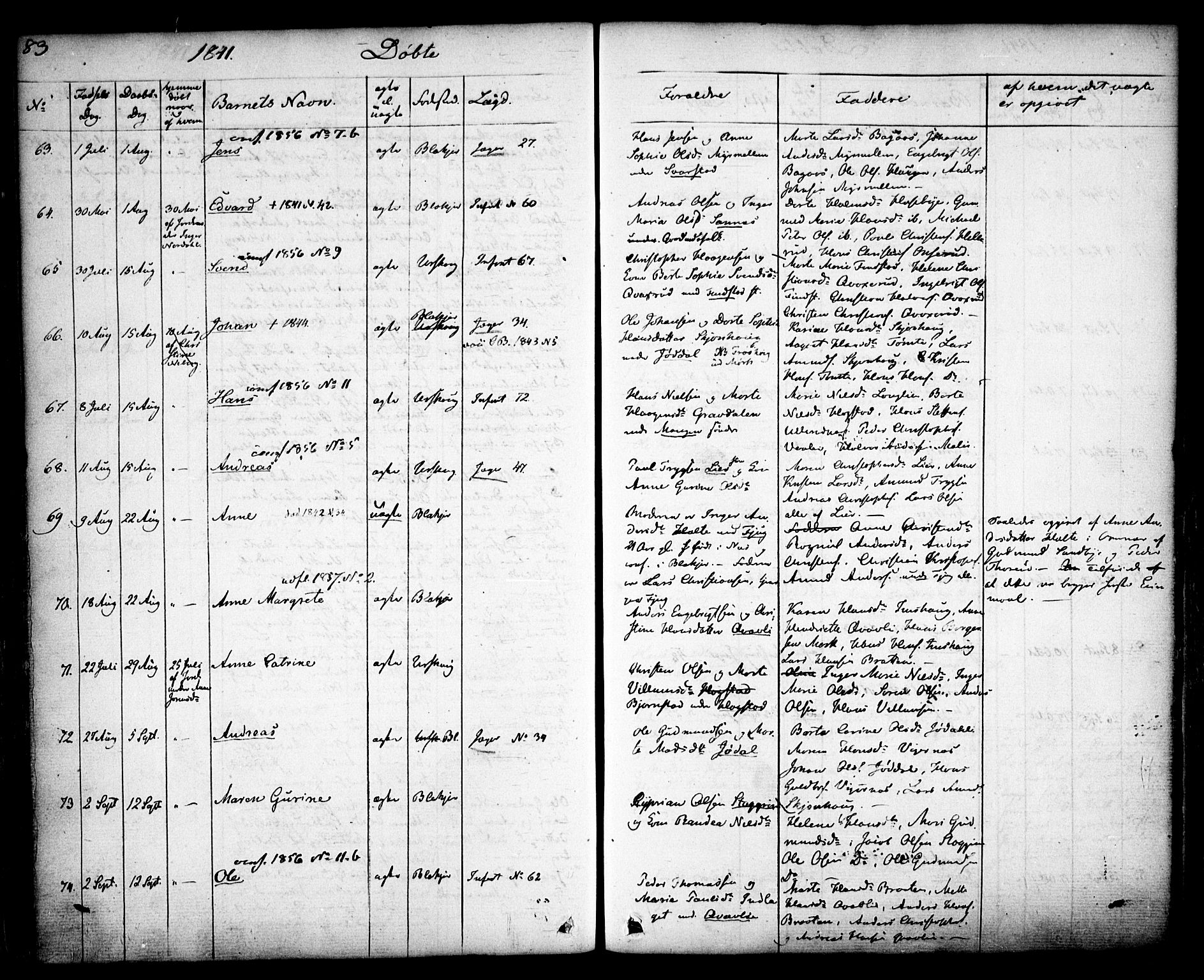 Aurskog prestekontor Kirkebøker, AV/SAO-A-10304a/F/Fa/L0006: Ministerialbok nr. I 6, 1829-1853, s. 83