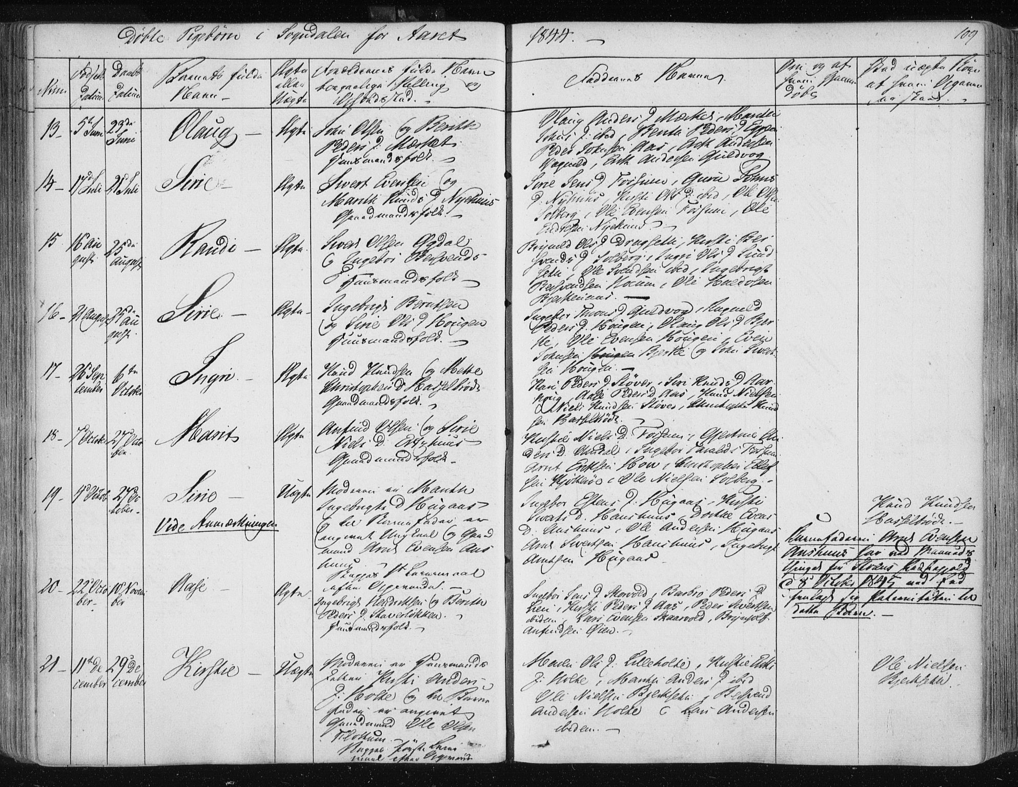 Ministerialprotokoller, klokkerbøker og fødselsregistre - Sør-Trøndelag, SAT/A-1456/687/L0999: Ministerialbok nr. 687A05 /3, 1843-1848, s. 109
