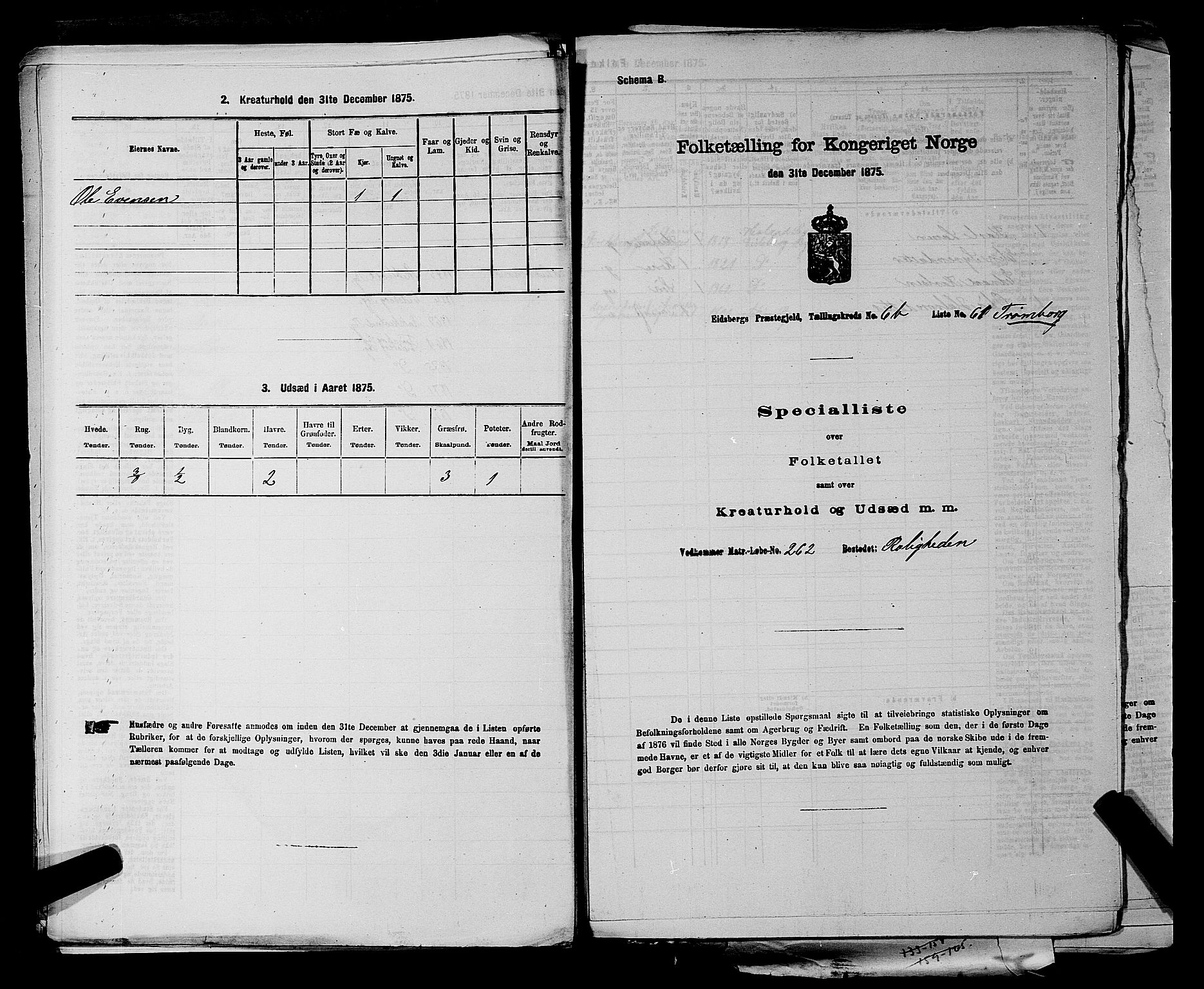 RA, Folketelling 1875 for 0125P Eidsberg prestegjeld, 1875, s. 1337