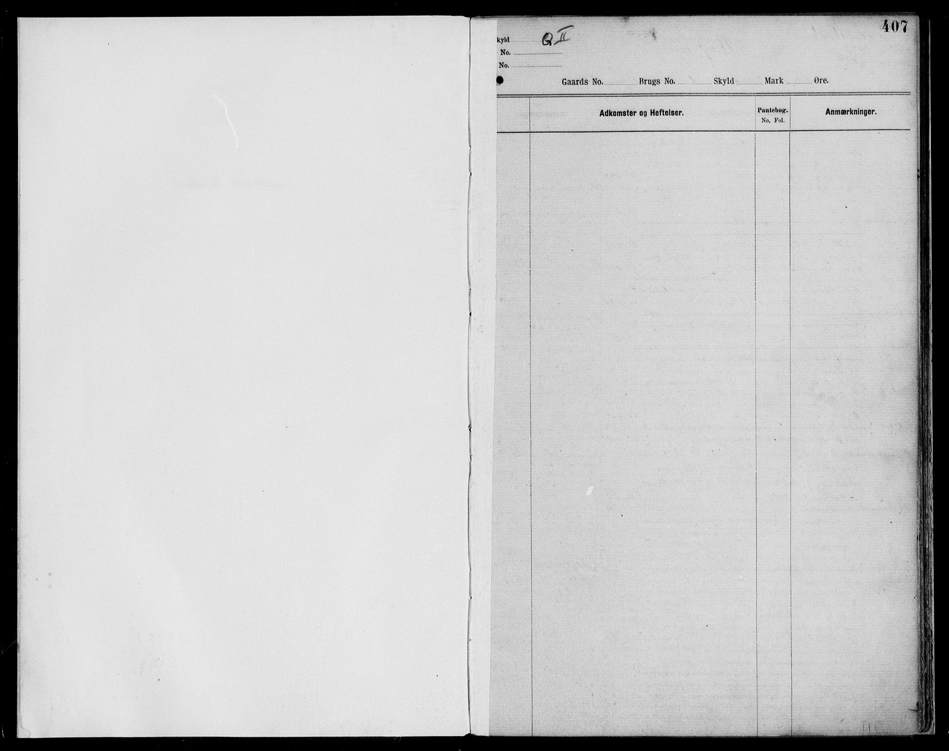 Nordhordland sorenskrivar, SAB/A-2901/1/G/Ga/Gaaa/L0027: Panteregister nr. II.A.a.27, 1893-1952, s. 406-407