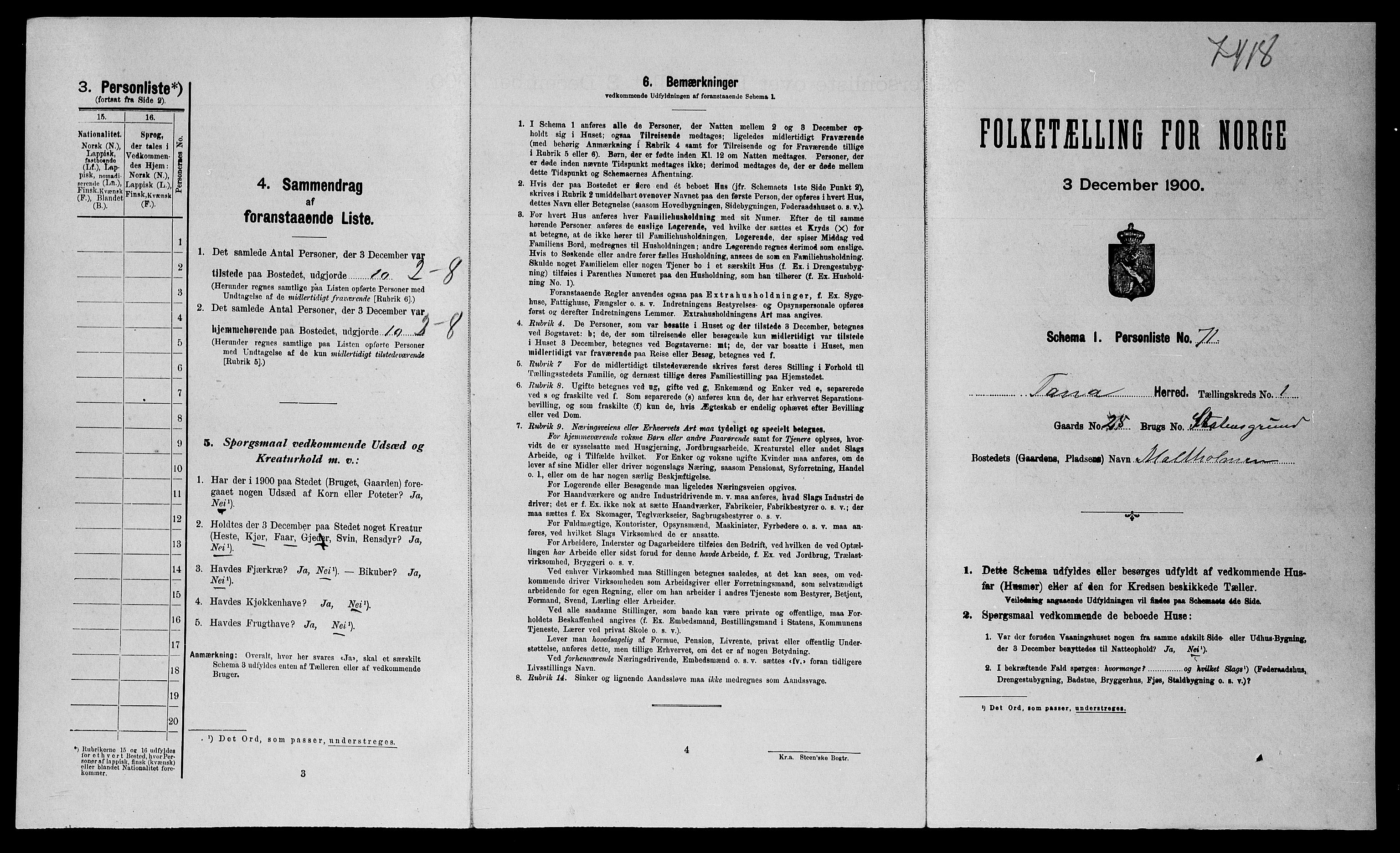 SATØ, Folketelling 1900 for 2025 Tana herred, 1900, s. 158