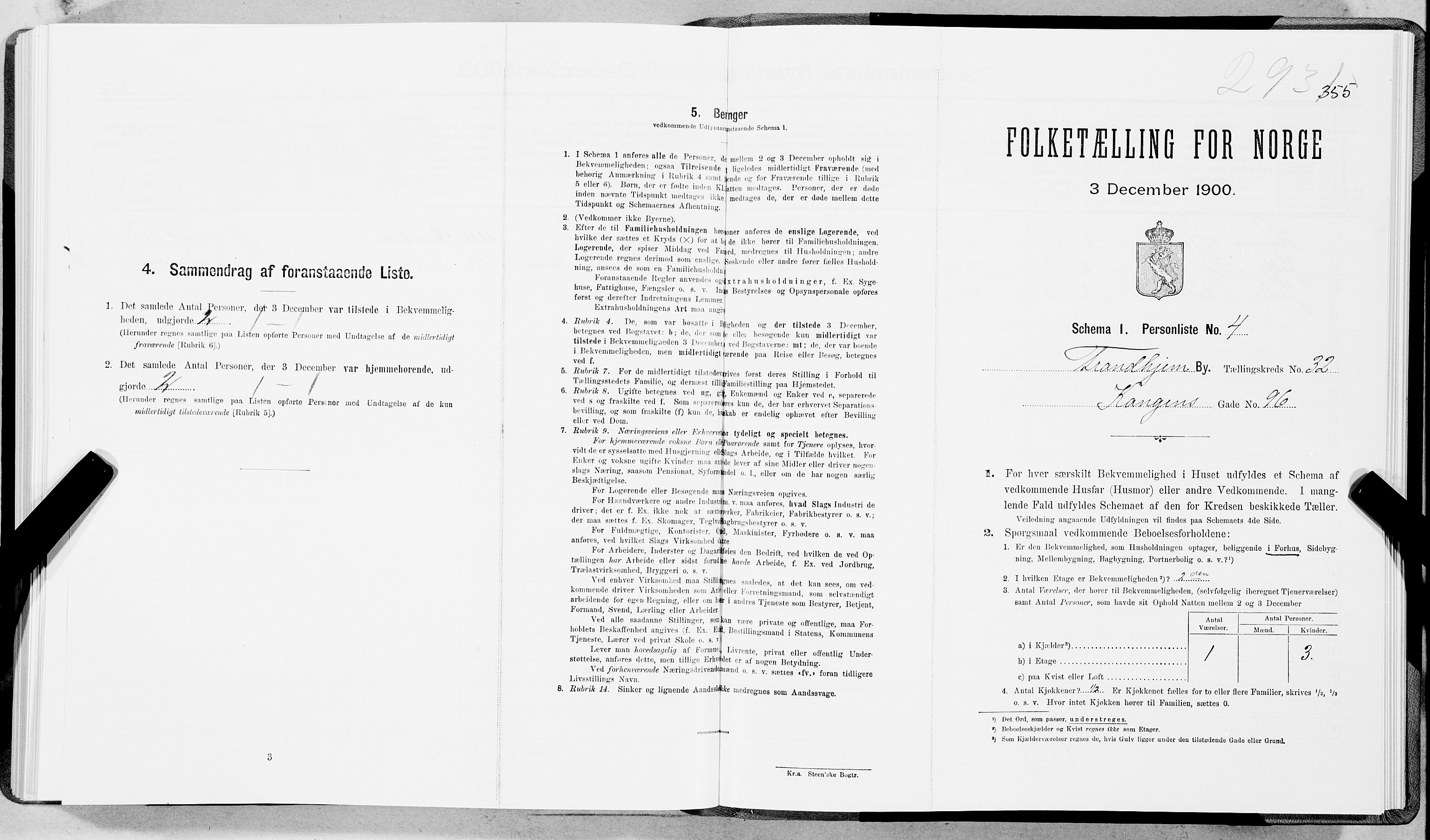 SAT, Folketelling 1900 for 1601 Trondheim kjøpstad, 1900, s. 5254
