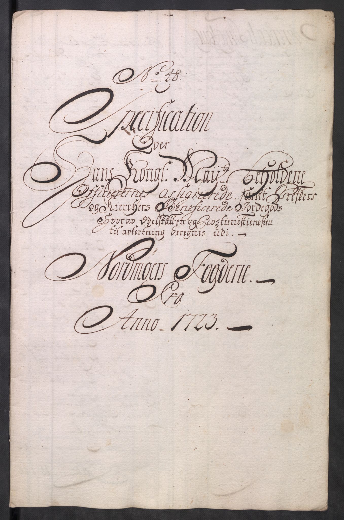 Rentekammeret inntil 1814, Reviderte regnskaper, Fogderegnskap, RA/EA-4092/R56/L3756: Fogderegnskap Nordmøre, 1723, s. 253