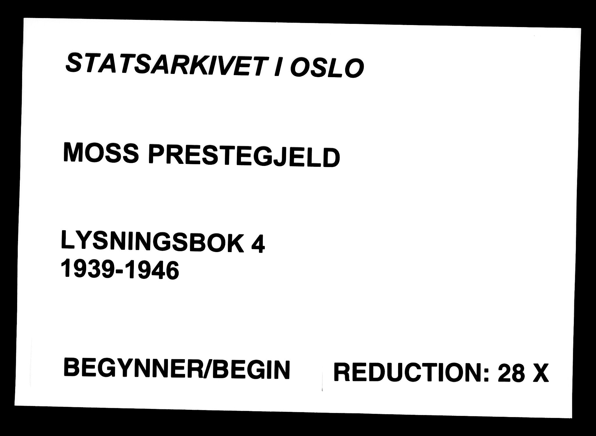 Moss prestekontor Kirkebøker, SAO/A-2003/H/Ha/L0004: Lysningsprotokoll nr. 4, 1939-1946
