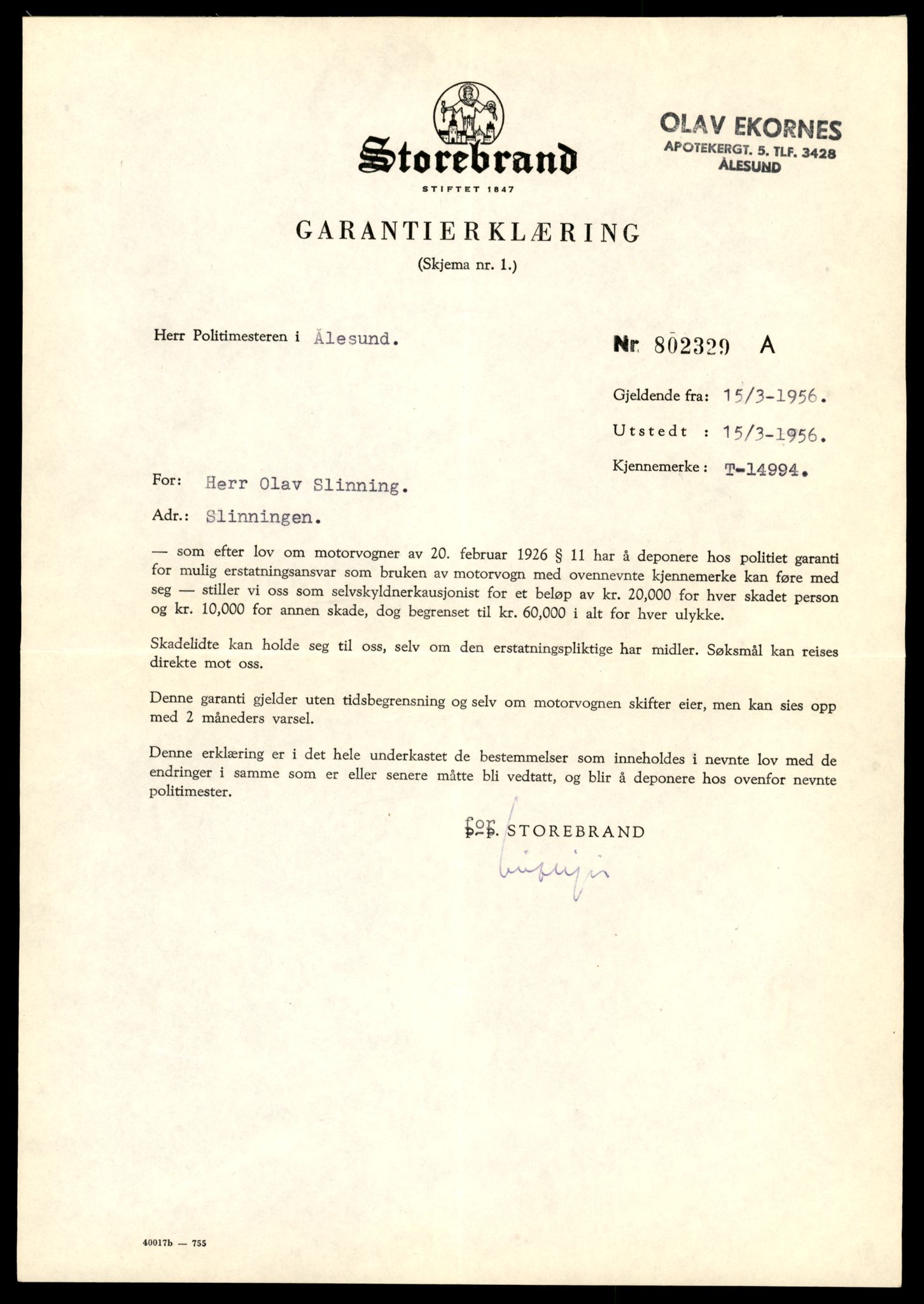 Møre og Romsdal vegkontor - Ålesund trafikkstasjon, AV/SAT-A-4099/F/Fe/L0049: Registreringskort for kjøretøy T 14864 - T 18613, 1927-1998, s. 3153