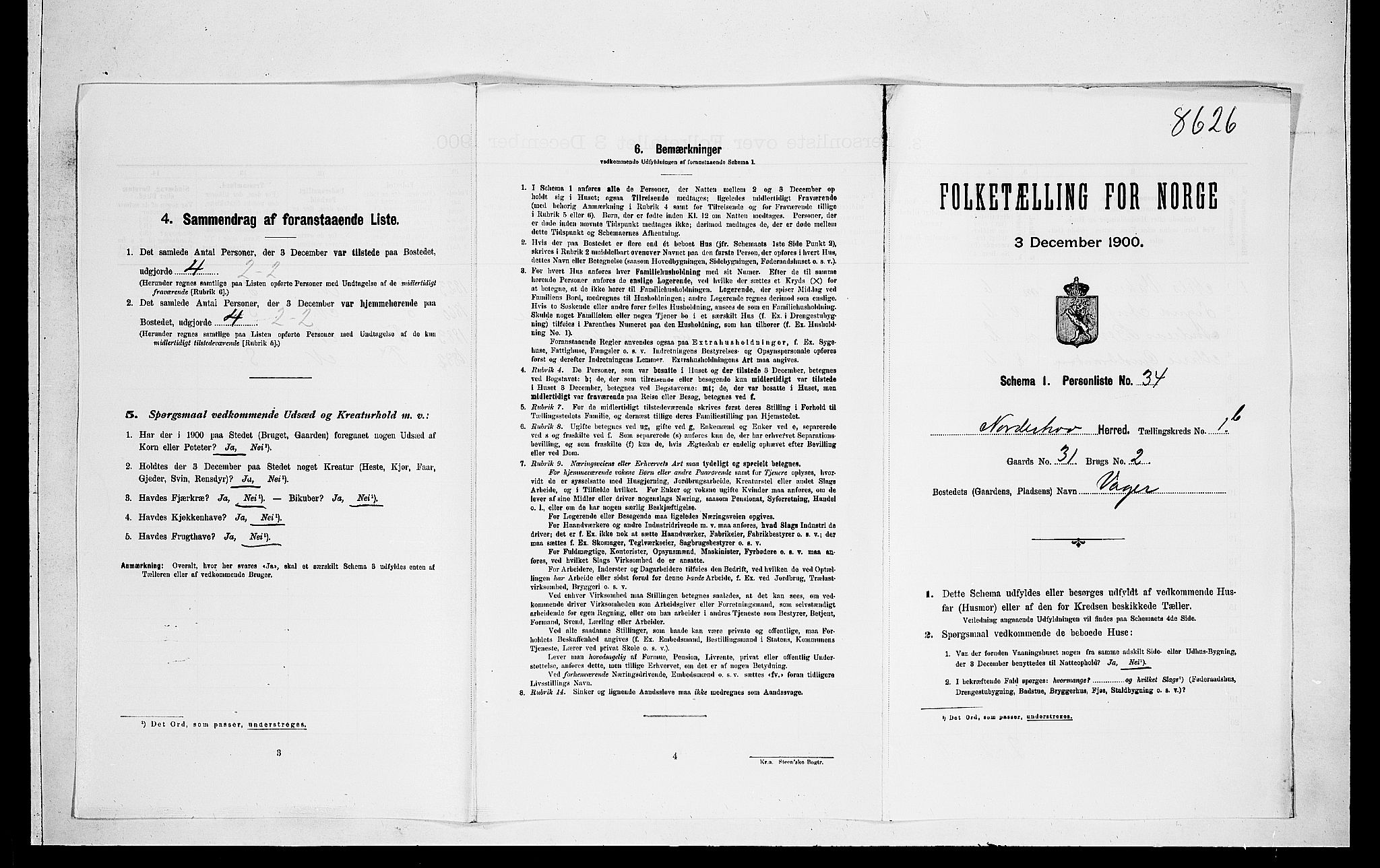 RA, Folketelling 1900 for 0613 Norderhov herred, 1900, s. 419