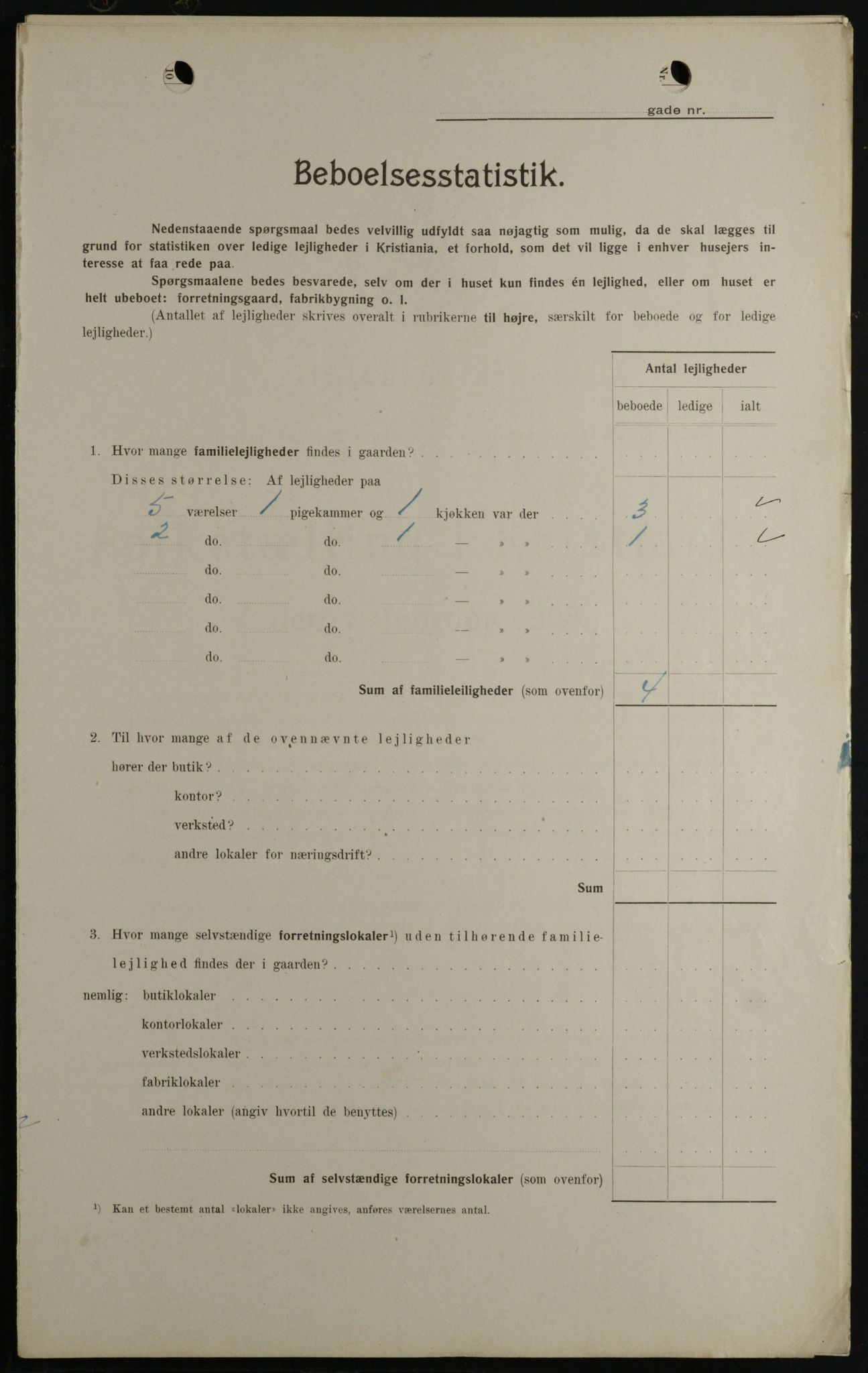 OBA, Kommunal folketelling 1.2.1908 for Kristiania kjøpstad, 1908, s. 46354