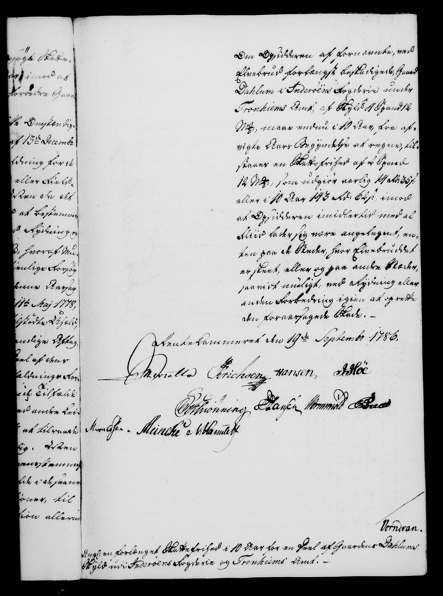 Rentekammeret, Kammerkanselliet, AV/RA-EA-3111/G/Gf/Gfa/L0068: Norsk relasjons- og resolusjonsprotokoll (merket RK 52.68), 1786, s. 834