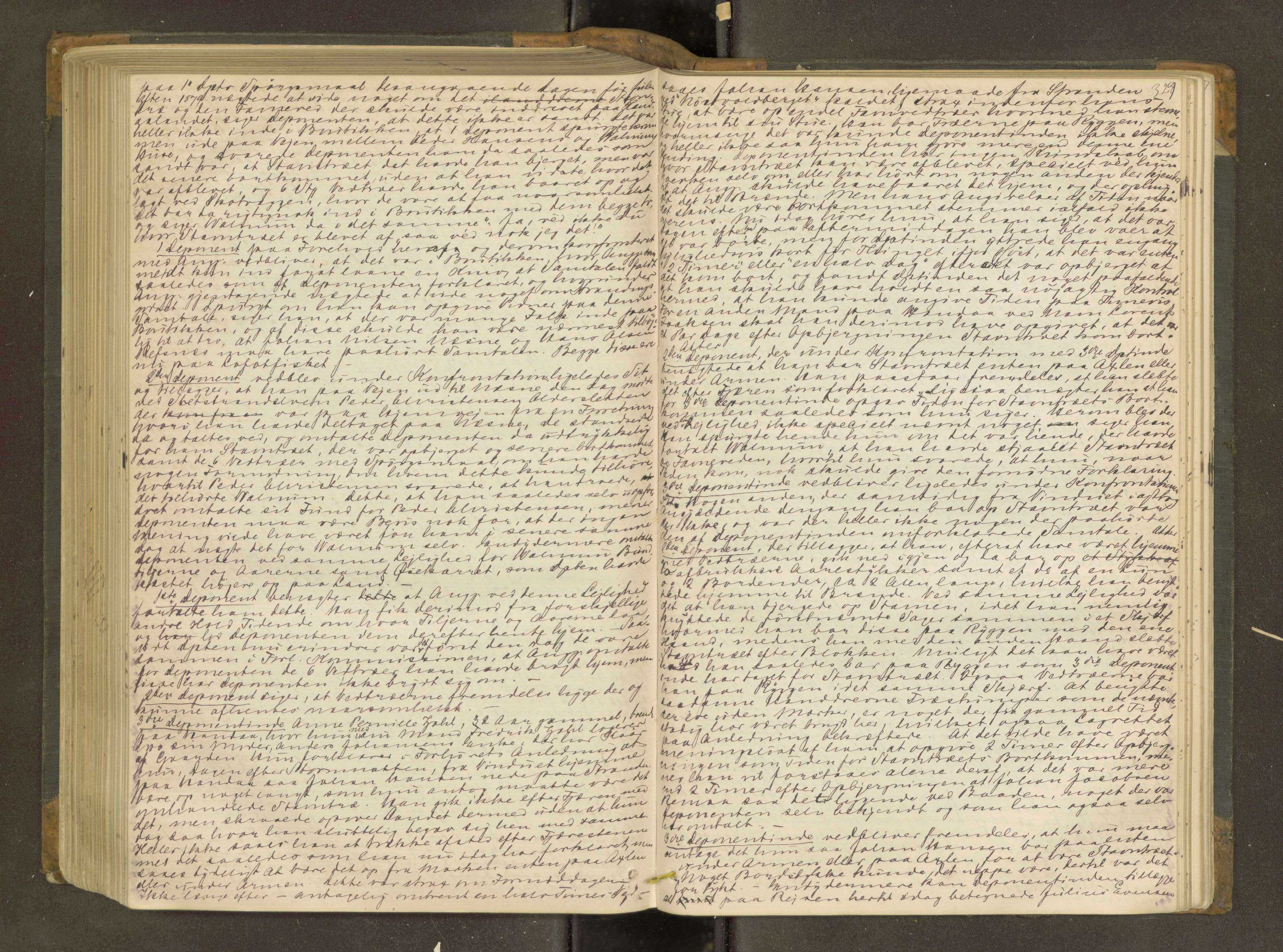Rana sorenskriveri , AV/SAT-A-1108/1/1/1B/L0011: Ekstrarettsprotokoll, 1876-1885, s. 328b-329a