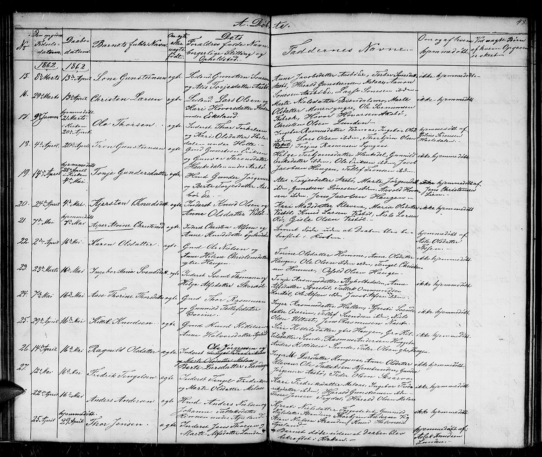Gjerstad sokneprestkontor, AV/SAK-1111-0014/F/Fb/Fba/L0005: Klokkerbok nr. B 5, 1853-1867, s. 48