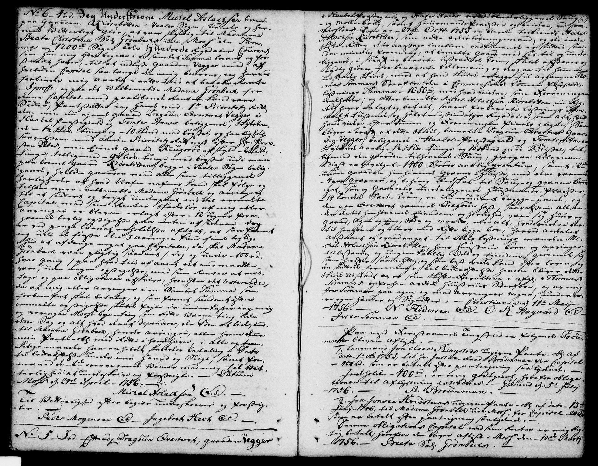 Moss sorenskriveri, SAO/A-10168: Pantebok nr. 2, 1754-1777, s. 65