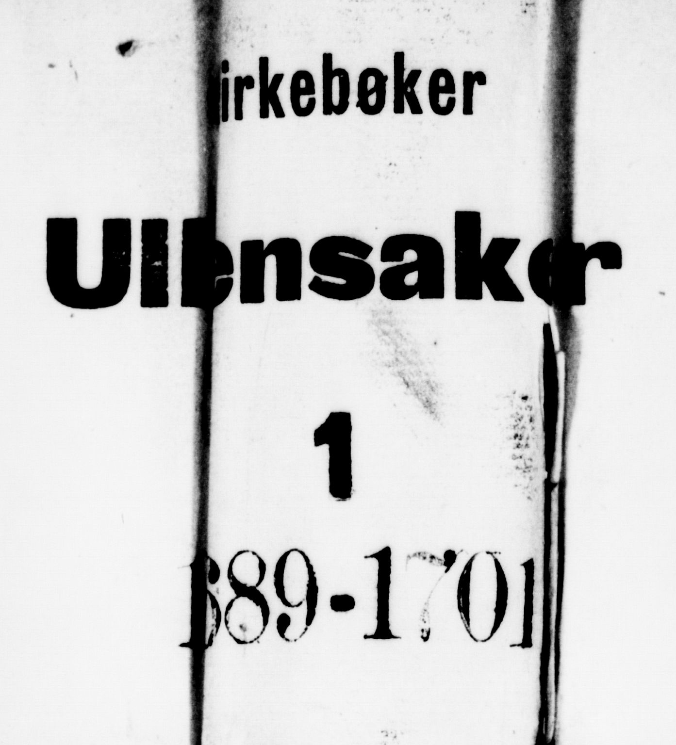 Ullensaker prestekontor Kirkebøker, AV/SAO-A-10236a/F/Fa/L0001: Ministerialbok nr. I 1, 1689-1701