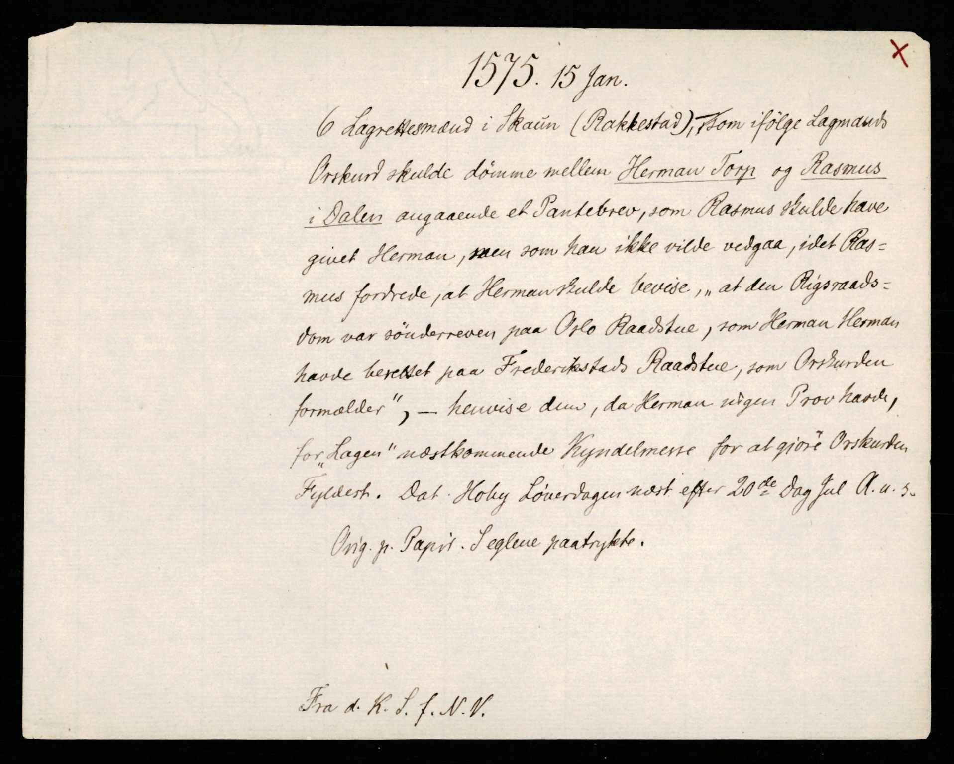 Riksarkivets diplomsamling, AV/RA-EA-5965/F35/F35b/L0002: Riksarkivets diplomer, seddelregister, 1567-1583, s. 259
