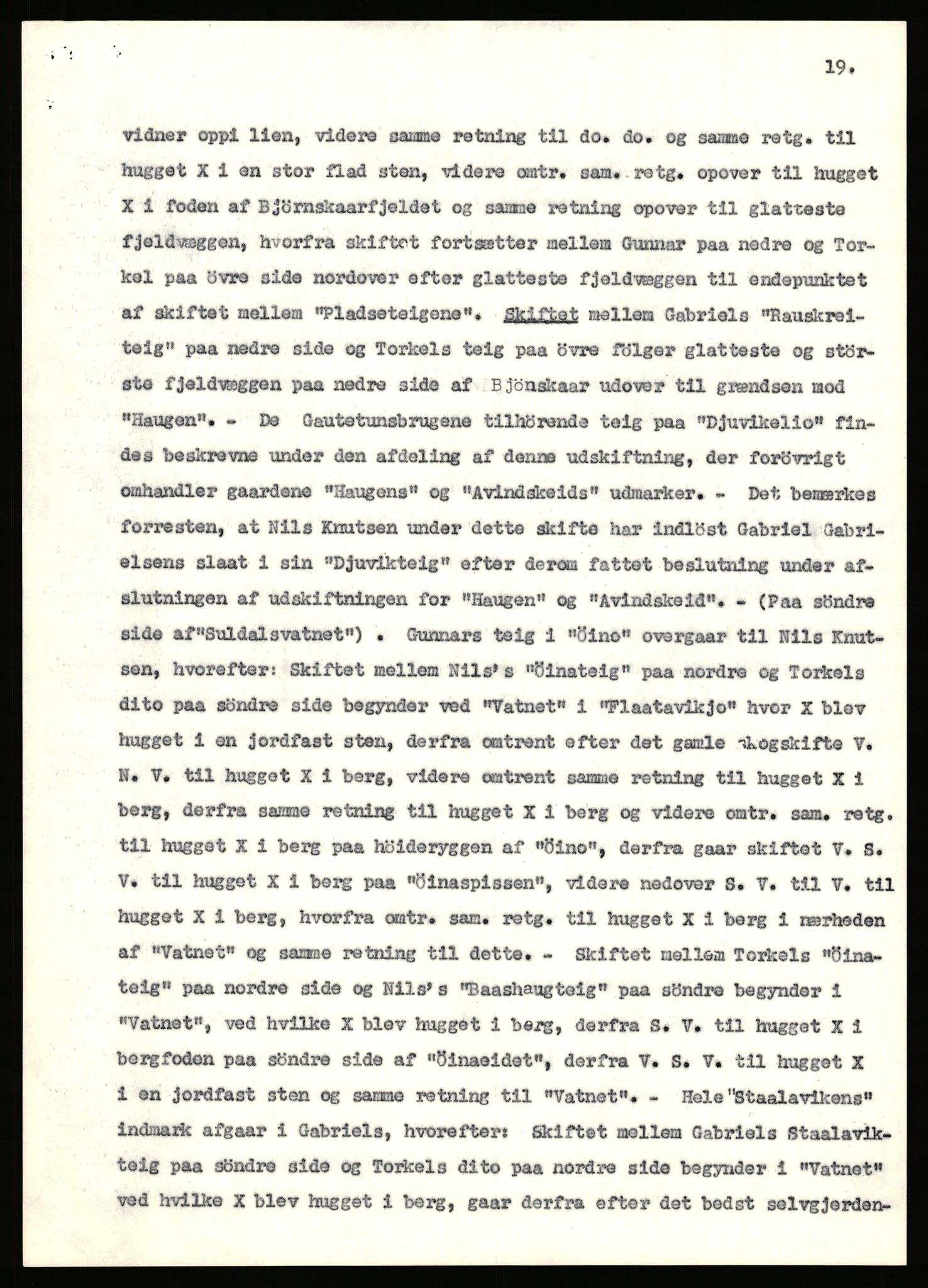 Statsarkivet i Stavanger, AV/SAST-A-101971/03/Y/Yj/L0025: Avskrifter sortert etter gårdsnavn: Garpestad - Gjerde, 1750-1930, s. 261