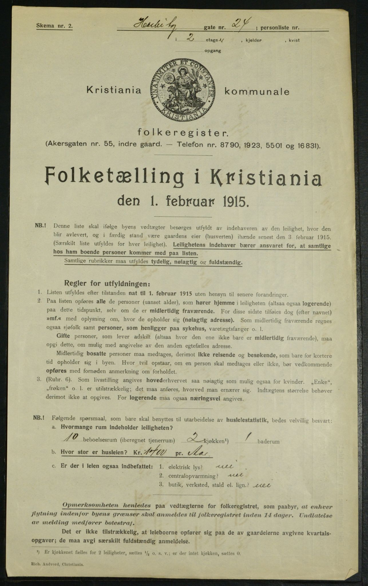 OBA, Kommunal folketelling 1.2.1915 for Kristiania, 1915, s. 80933