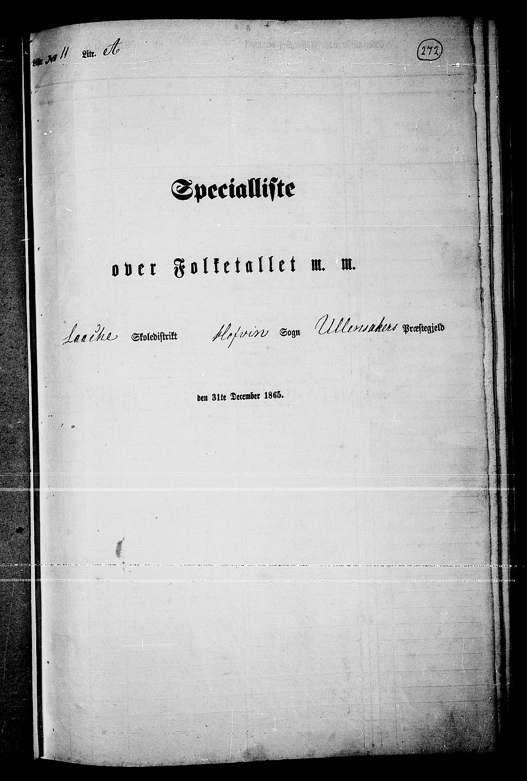 RA, Folketelling 1865 for 0235P Ullensaker prestegjeld, 1865, s. 238