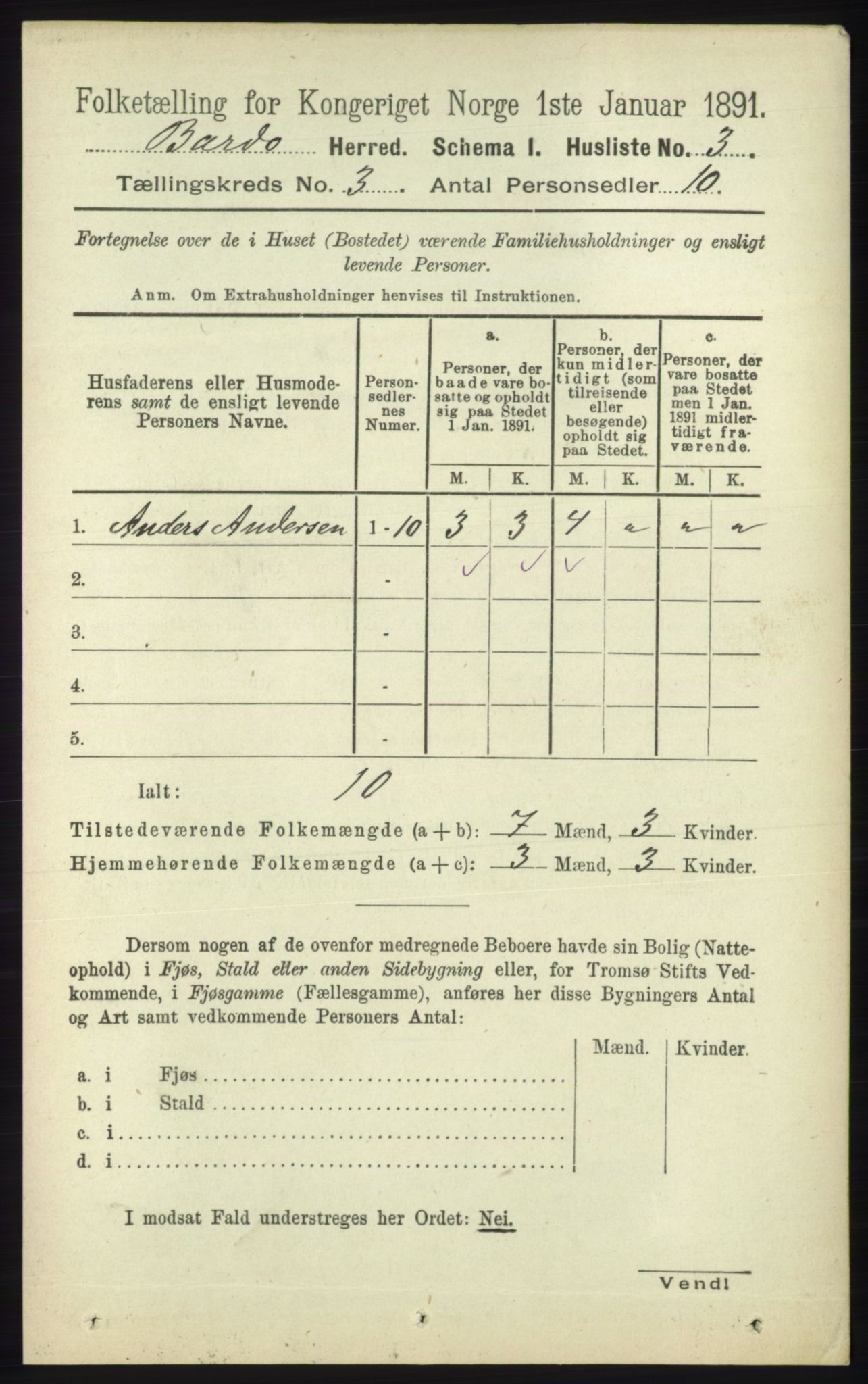 RA, Folketelling 1891 for 1922 Bardu herred, 1891, s. 862