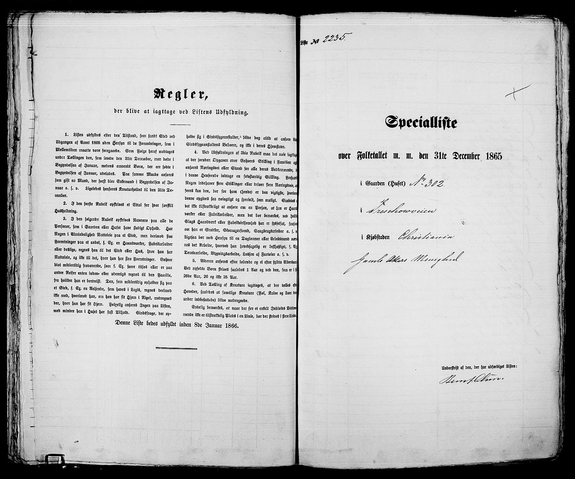 RA, Folketelling 1865 for 0301 Kristiania kjøpstad, 1865, s. 4985
