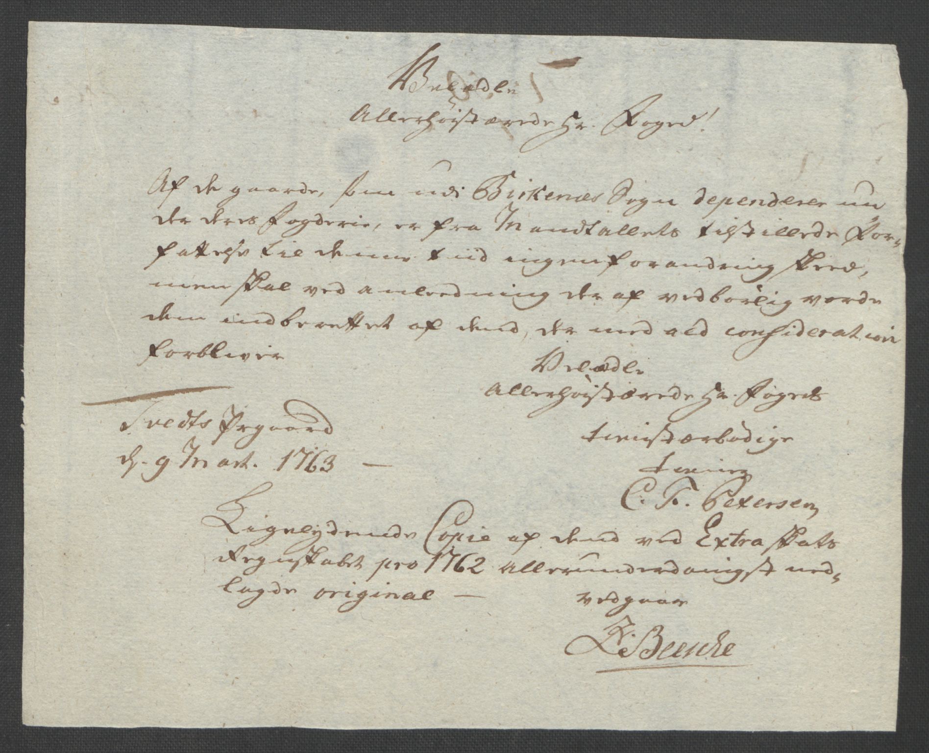 Rentekammeret inntil 1814, Reviderte regnskaper, Fogderegnskap, AV/RA-EA-4092/R40/L2517: Ekstraskatten Råbyggelag, 1762-1763, s. 399