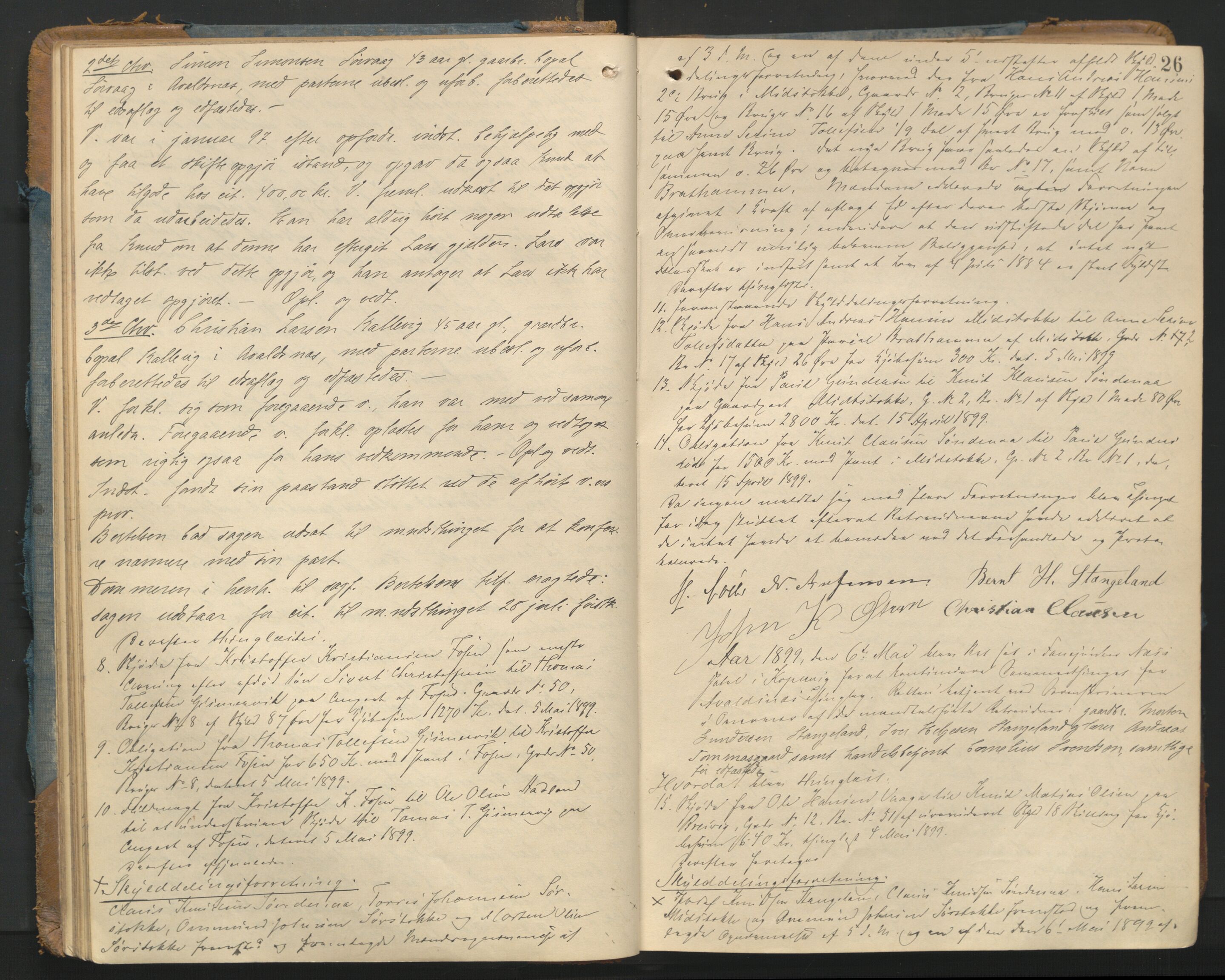 Karmsund sorenskriveri, AV/SAST-A-100311/01/I/IA/IAB/L0011: TINGBOK, 1898-1903, s. 25b-26a