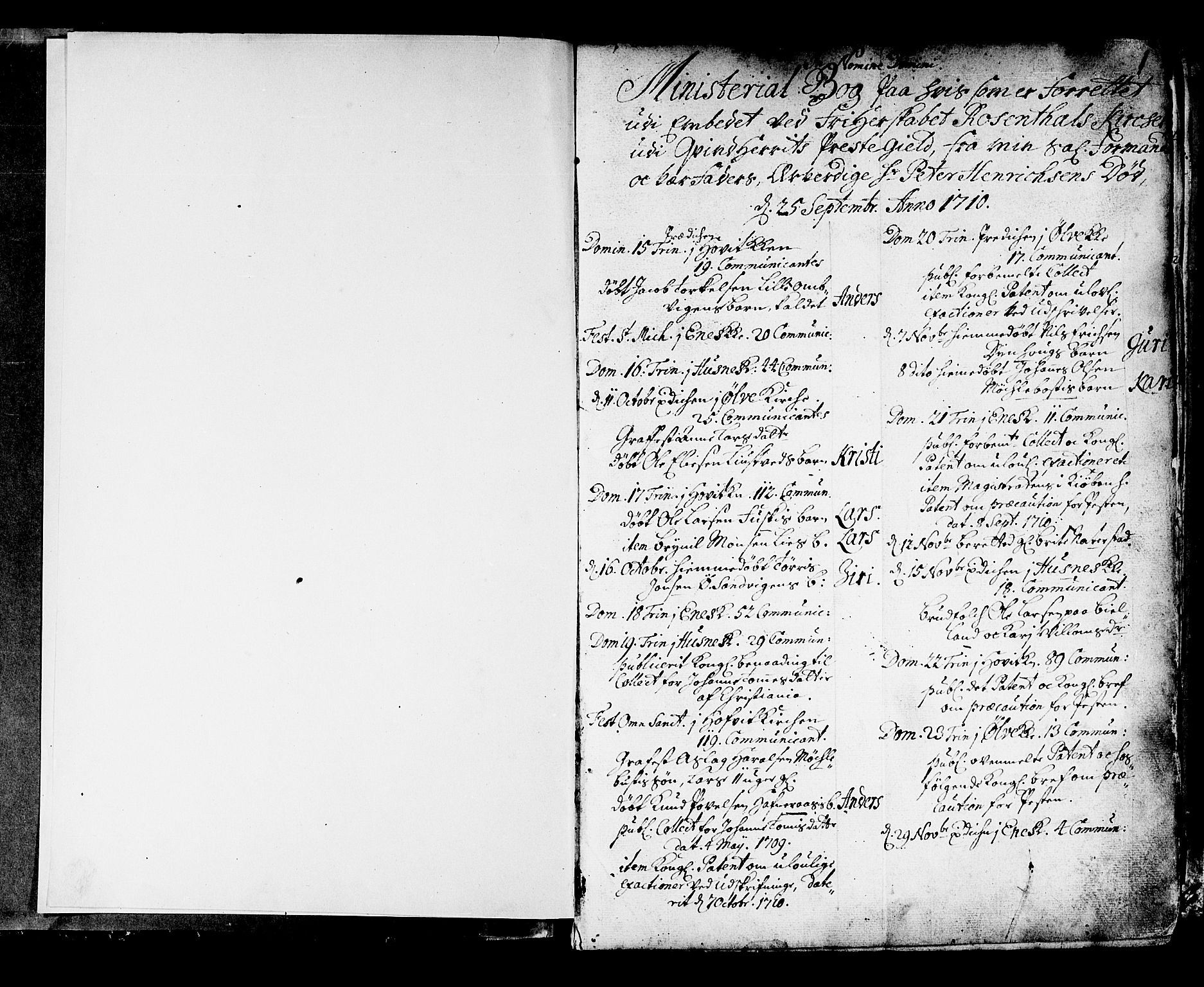 Kvinnherad sokneprestembete, SAB/A-76401/H/Haa: Ministerialbok nr. A 2, 1710-1753, s. 0-1