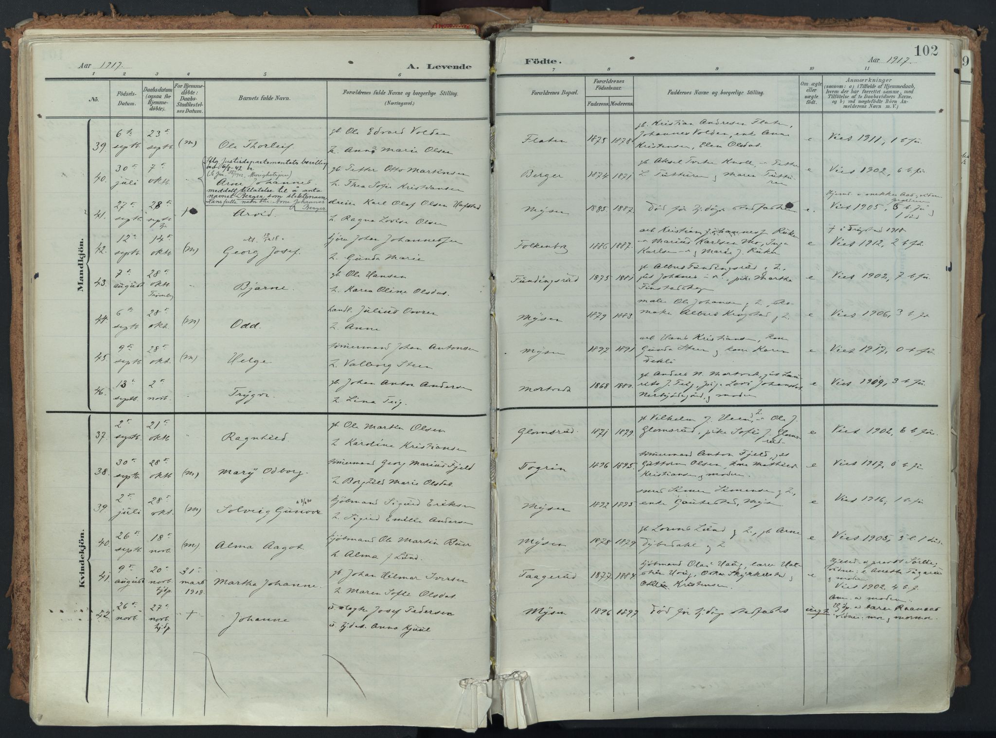 Eidsberg prestekontor Kirkebøker, AV/SAO-A-10905/F/Fa/L0014: Ministerialbok nr. I 14, 1902-1919, s. 102