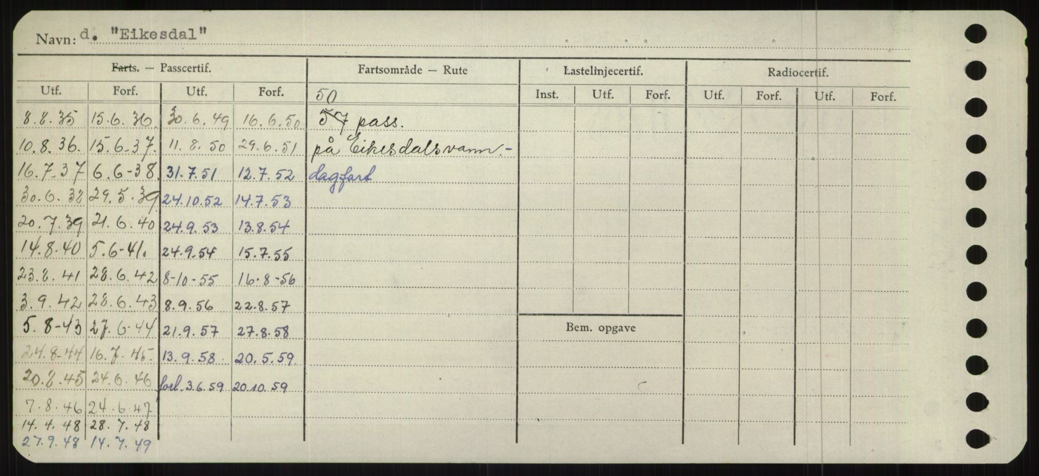 Sjøfartsdirektoratet med forløpere, Skipsmålingen, RA/S-1627/H/Ha/L0002/0001: Fartøy, Eik-Hill / Fartøy, Eik-F, s. 8