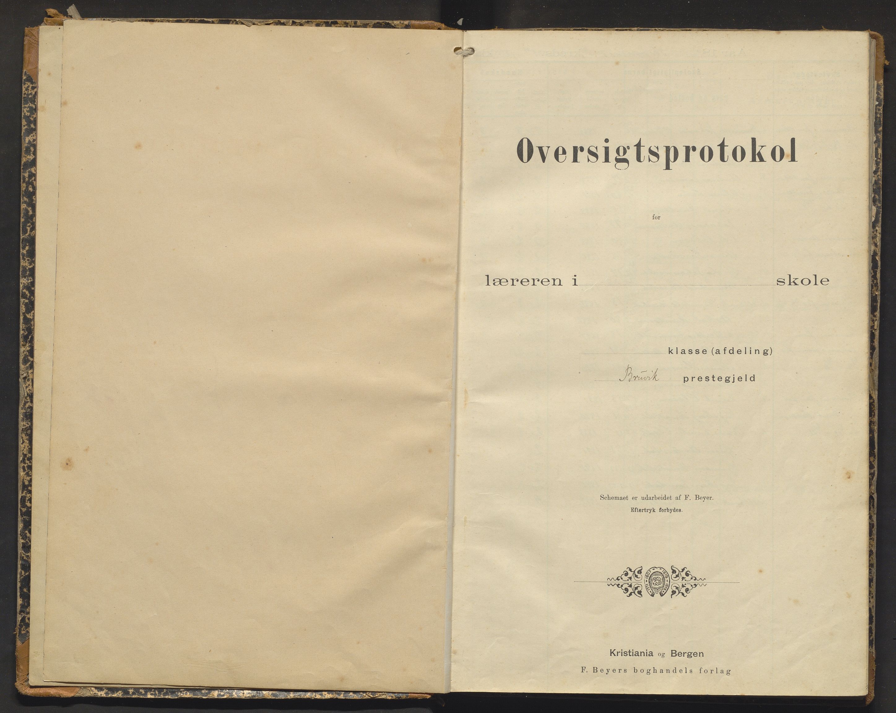 Bruvik kommune. Barneskulane, IKAH/1251a-231/F/Fd/L0002: Skuleprotokoll for Straume, Øye, Toskedal, Eidsfjorden, Furnes og Bolstadfjorden krinsar, 1892-1920