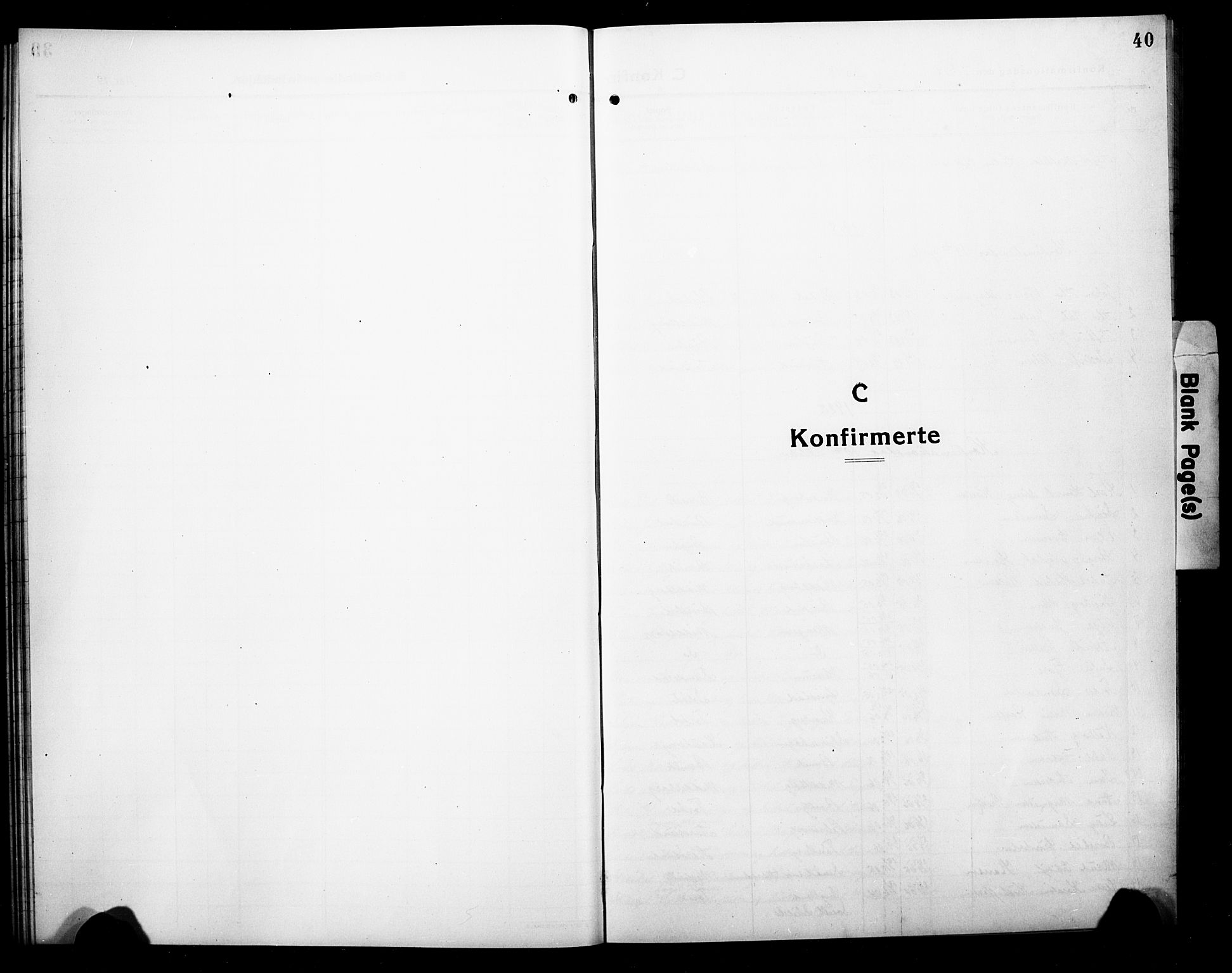 Nøtterøy kirkebøker, SAKO/A-354/G/Gc/L0001: Klokkerbok nr. III 1, 1915-1930, s. 40