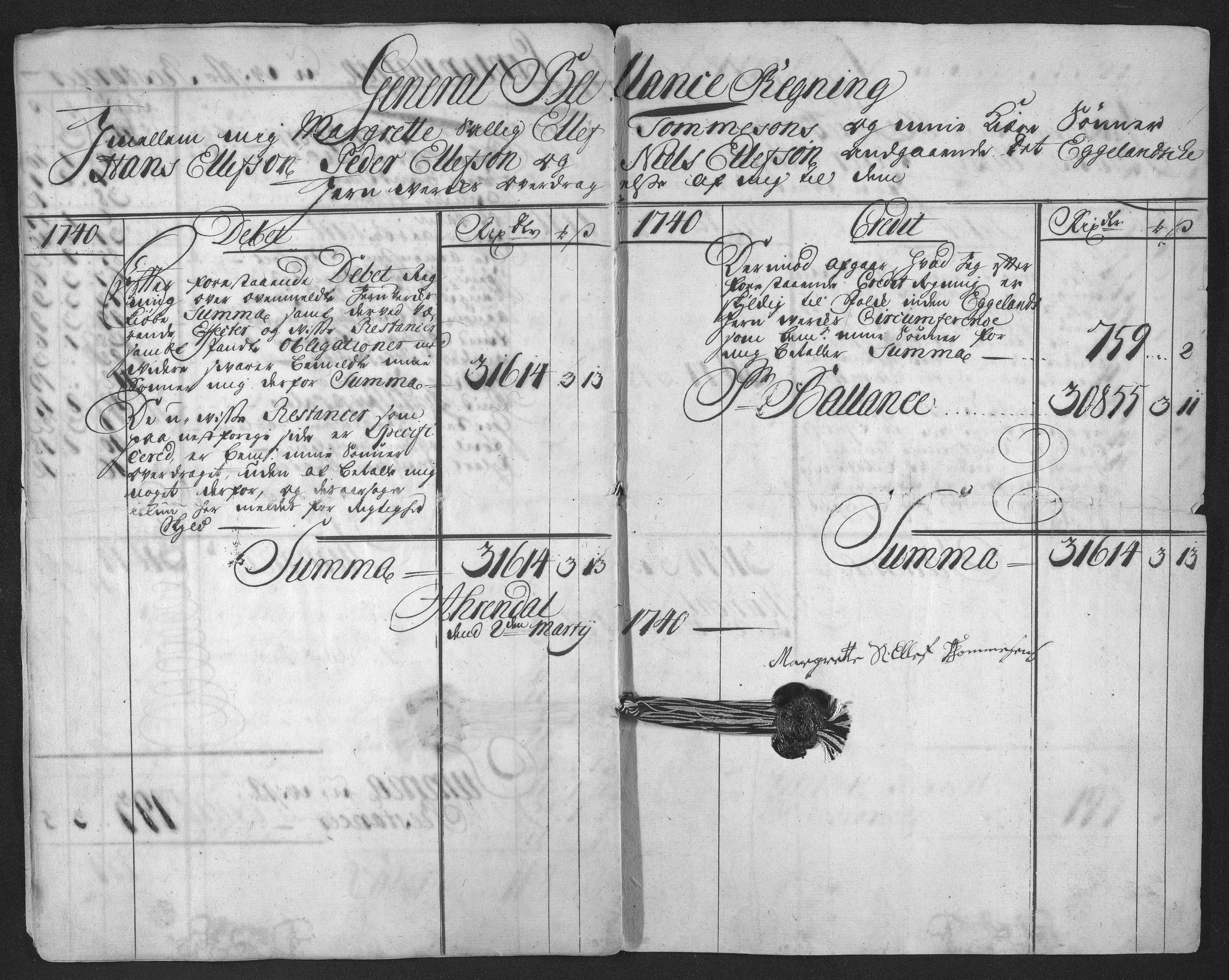 Egelands Jernverk, AAKS/PA-1907/02/L0002: Dokument nr. 41 - 80 (2 mapper), 1725-1765