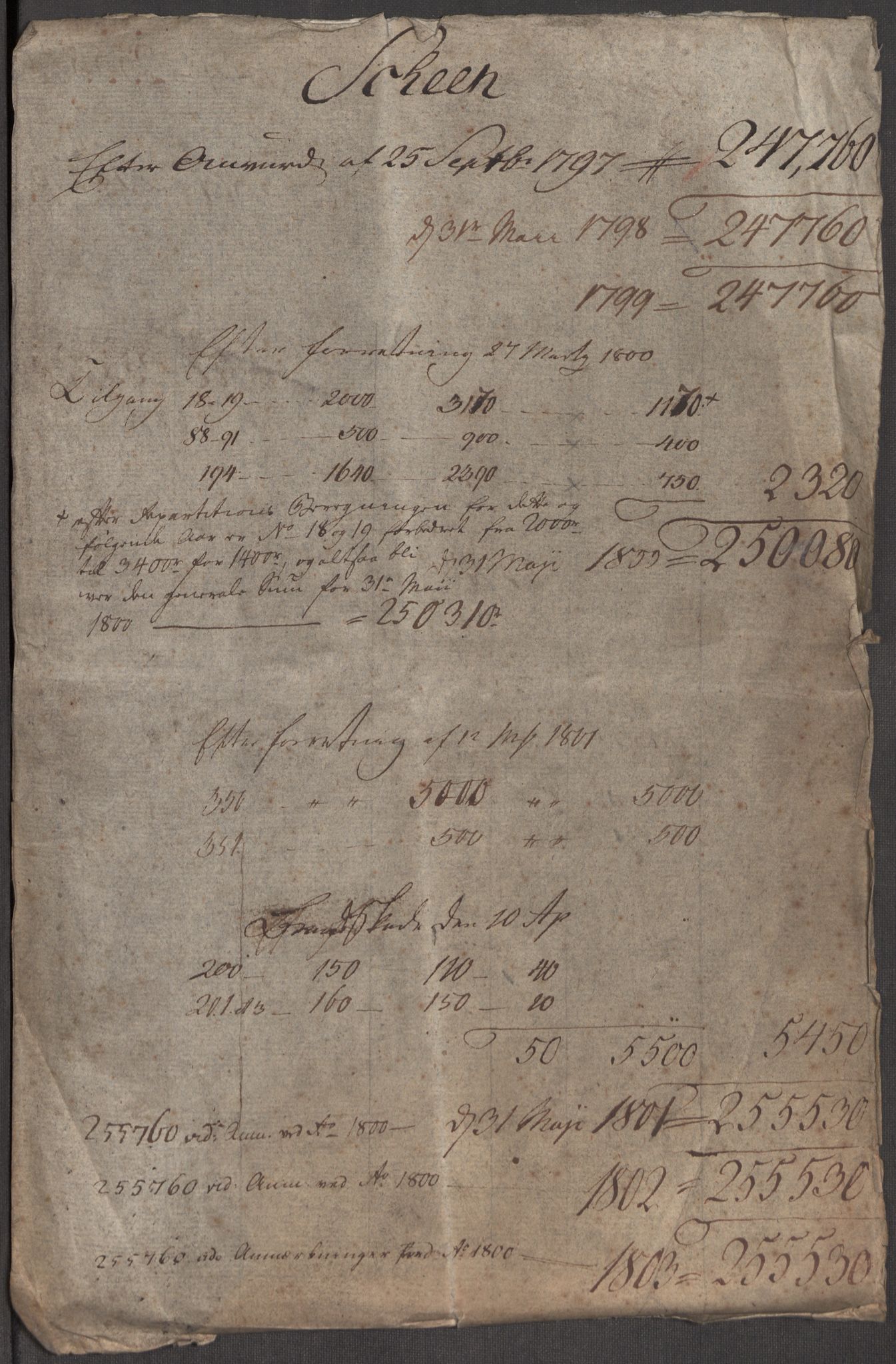 Kommersekollegiet, Brannforsikringskontoret 1767-1814, RA/EA-5458/F/Fa/L0045/0002: Skien / Dokumenter, 1797-1807