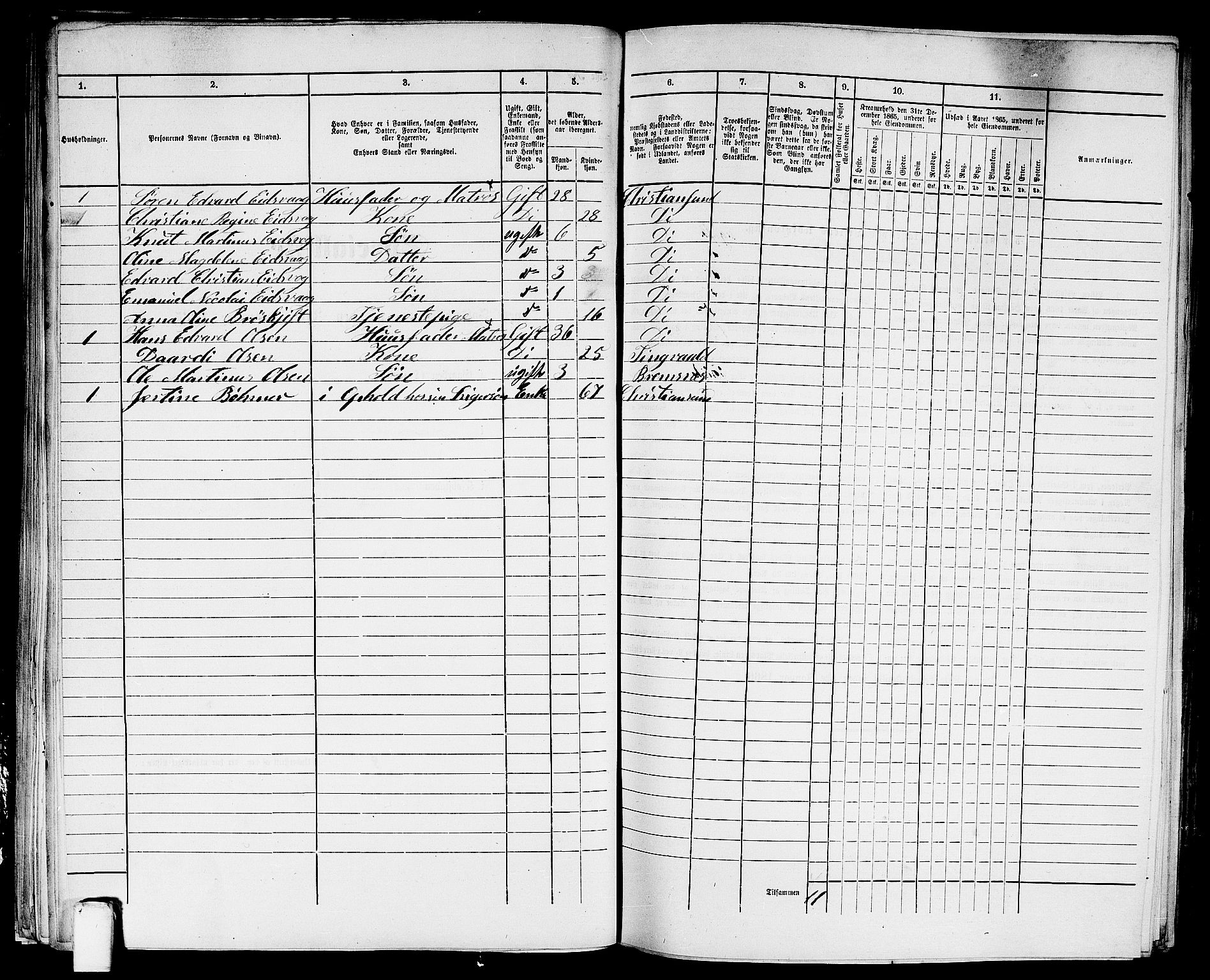 RA, Folketelling 1865 for 1503B Kristiansund prestegjeld, Kristiansund kjøpstad, 1865, s. 570