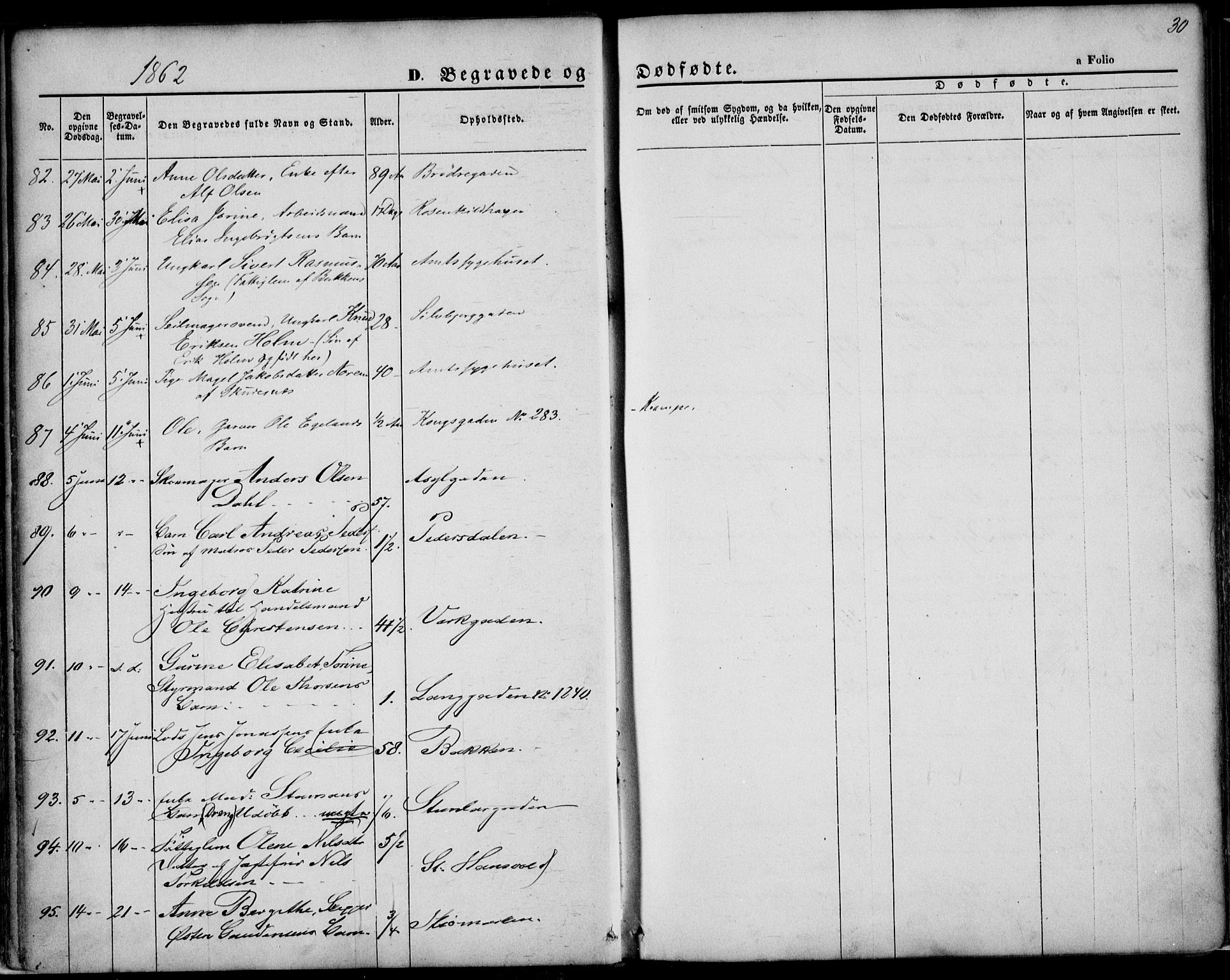 St. Petri sokneprestkontor, AV/SAST-A-101813/001/30/30BA/L0003: Ministerialbok nr. A 3, 1861-1872, s. 30