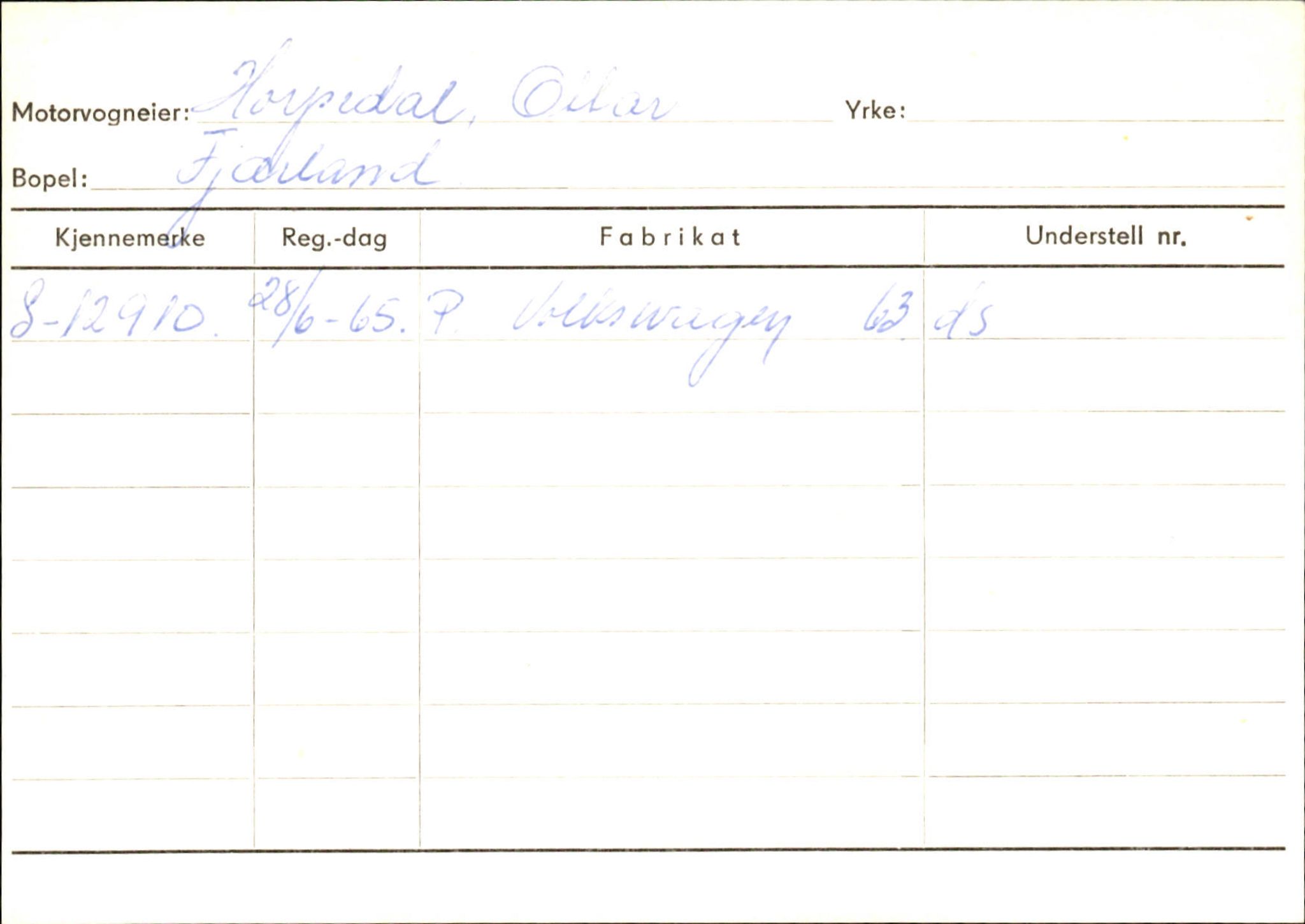 Statens vegvesen, Sogn og Fjordane vegkontor, SAB/A-5301/4/F/L0132: Eigarregister Askvoll A-Å. Balestrand A-Å, 1945-1975, s. 1861