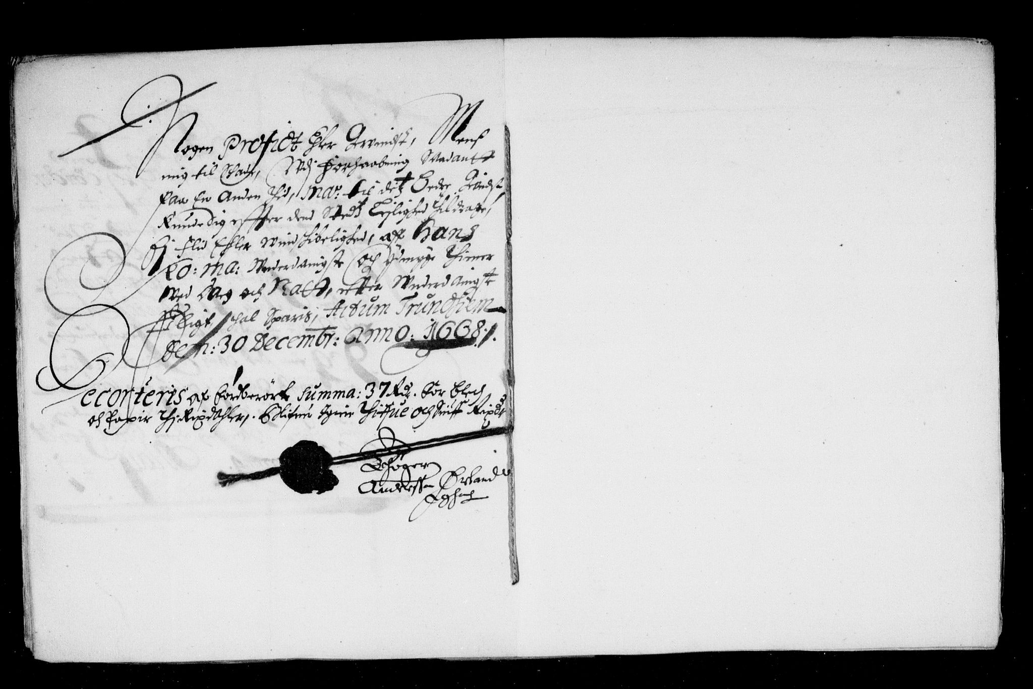 Rentekammeret inntil 1814, Reviderte regnskaper, Stiftamtstueregnskaper, Trondheim stiftamt og Nordland amt, RA/EA-6044/R/Rd/L0024: Trondheim stiftamt, 1668