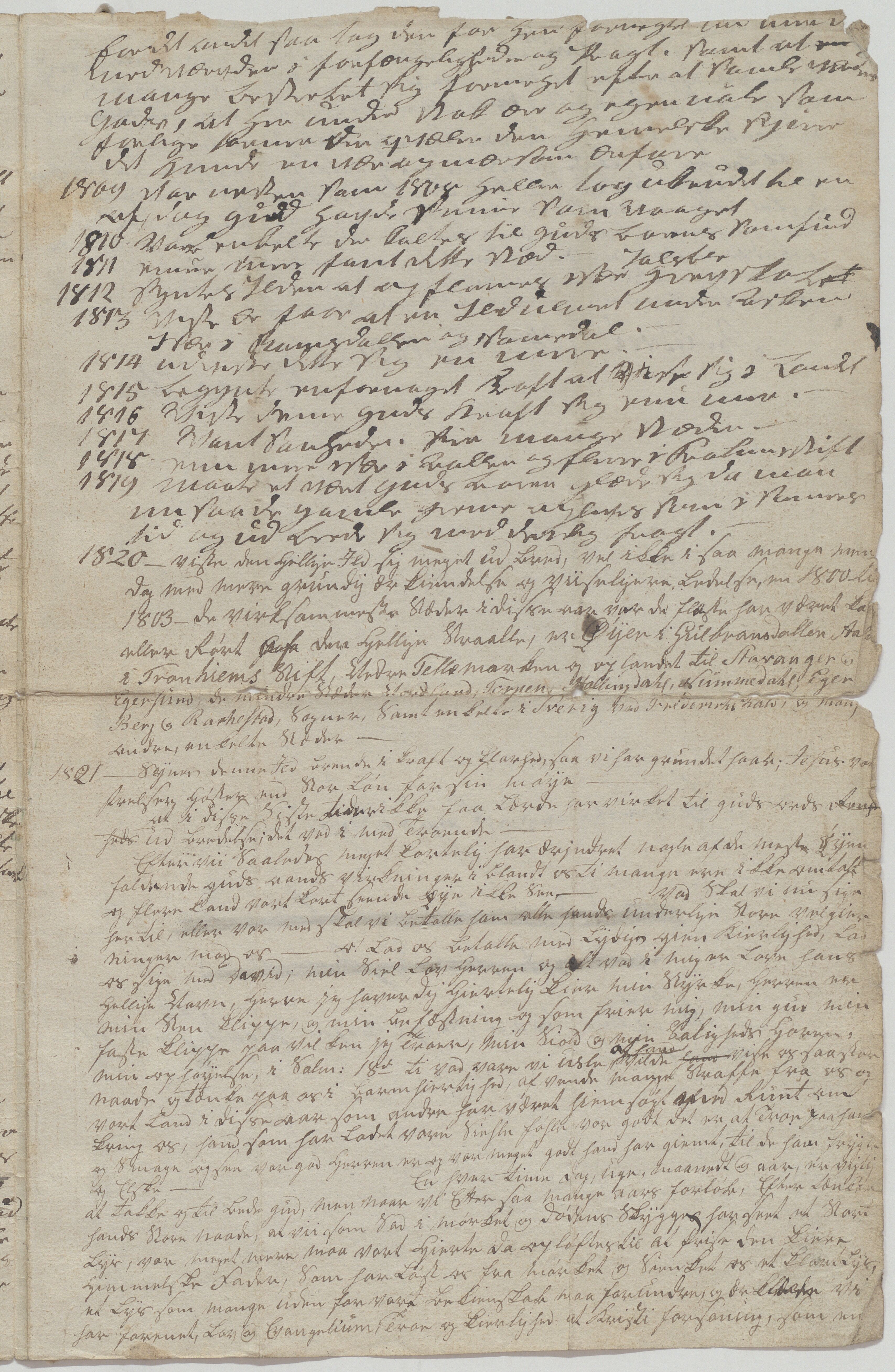 Heggtveitsamlingen, TMF/A-1007/H/L0045/0002: Brev, kopibøker, biografiske opptegnelser etc. / "ad A og B" - løse brev fra protokollene A og B , 1805-1850