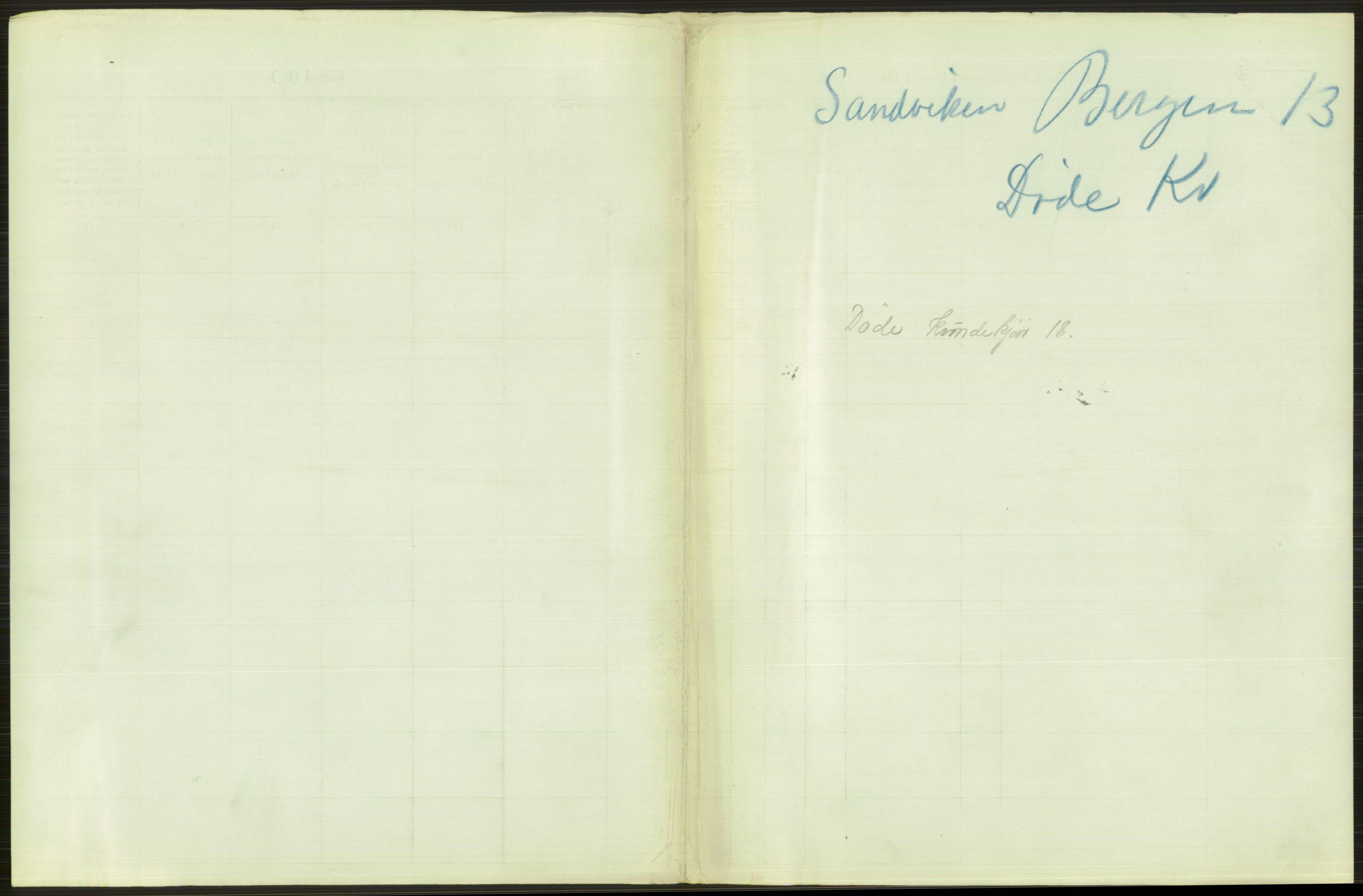 Statistisk sentralbyrå, Sosiodemografiske emner, Befolkning, RA/S-2228/D/Df/Dfb/Dfbh/L0039: Bergen: Døde., 1918, s. 345