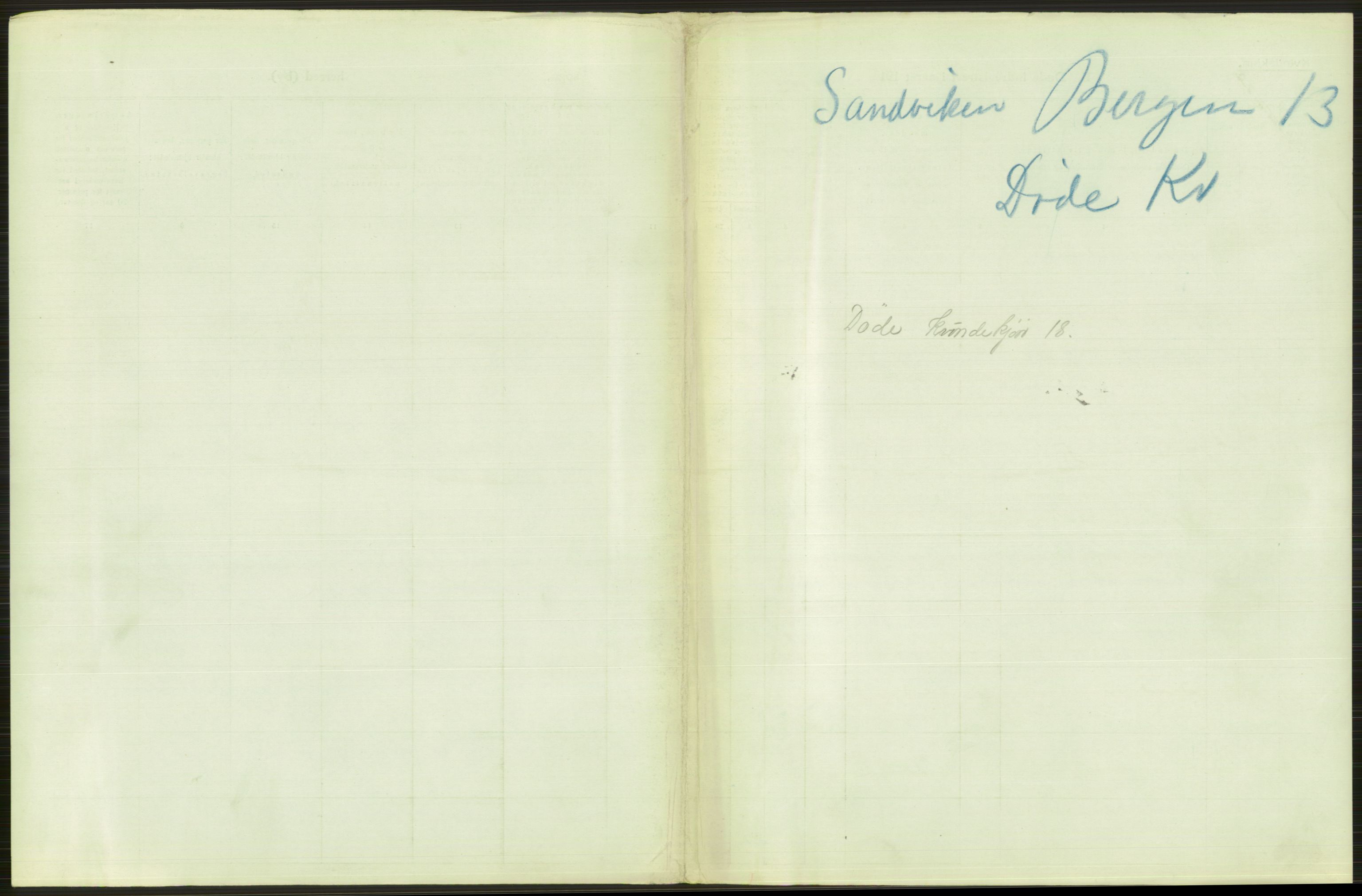 Statistisk sentralbyrå, Sosiodemografiske emner, Befolkning, AV/RA-S-2228/D/Df/Dfb/Dfbh/L0039: Bergen: Døde., 1918, s. 345