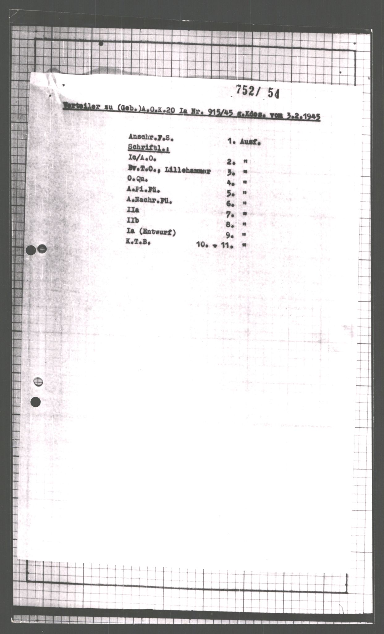 Forsvarets Overkommando. 2 kontor. Arkiv 11.4. Spredte tyske arkivsaker, AV/RA-RAFA-7031/D/Dar/Dara/L0007: Krigsdagbøker for 20. Gebirgs-Armee-Oberkommando (AOK 20), 1945, s. 122