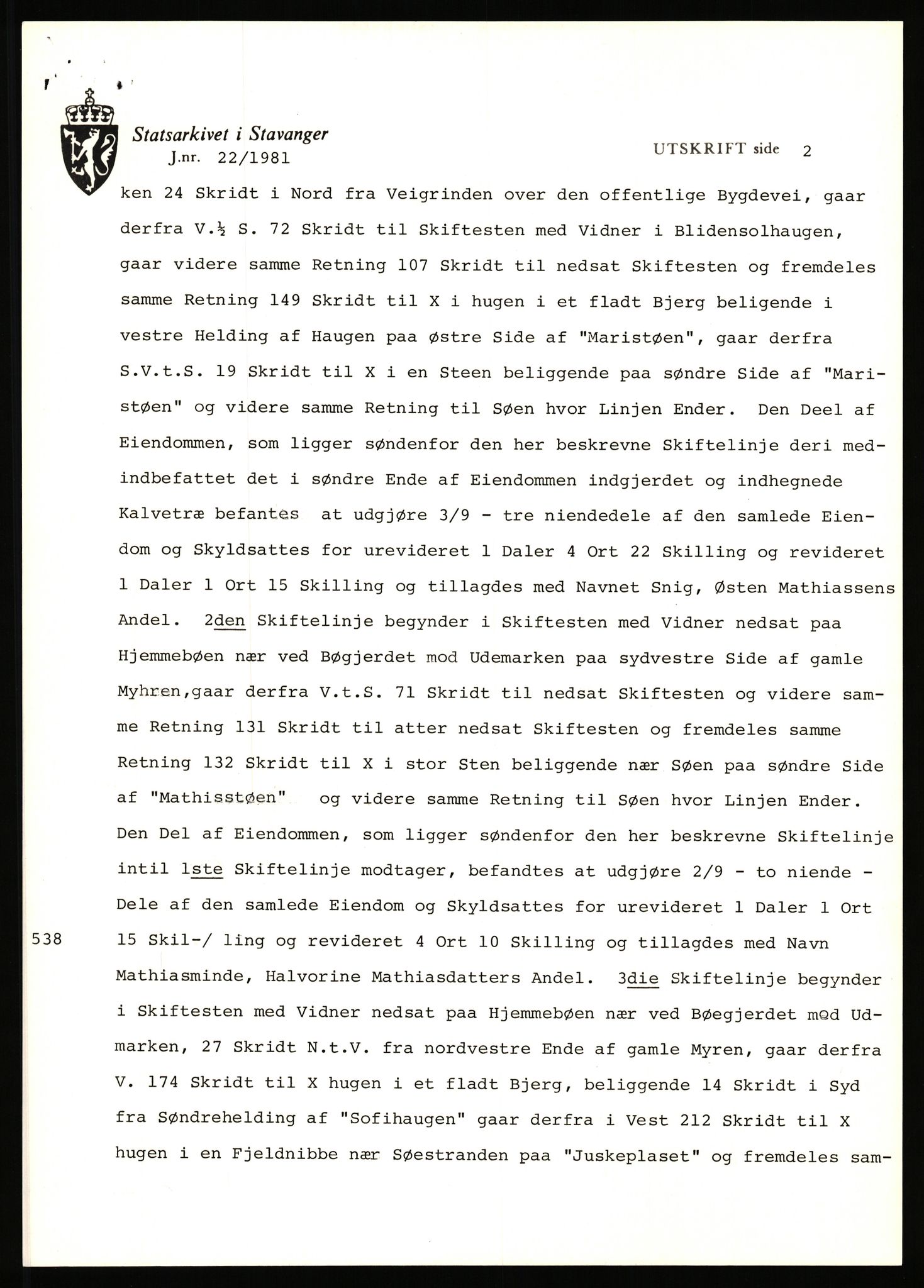 Statsarkivet i Stavanger, AV/SAST-A-101971/03/Y/Yj/L0077: Avskrifter sortert etter gårdsnavn: Skårland - Solli i Sogndal, 1750-1930, s. 453