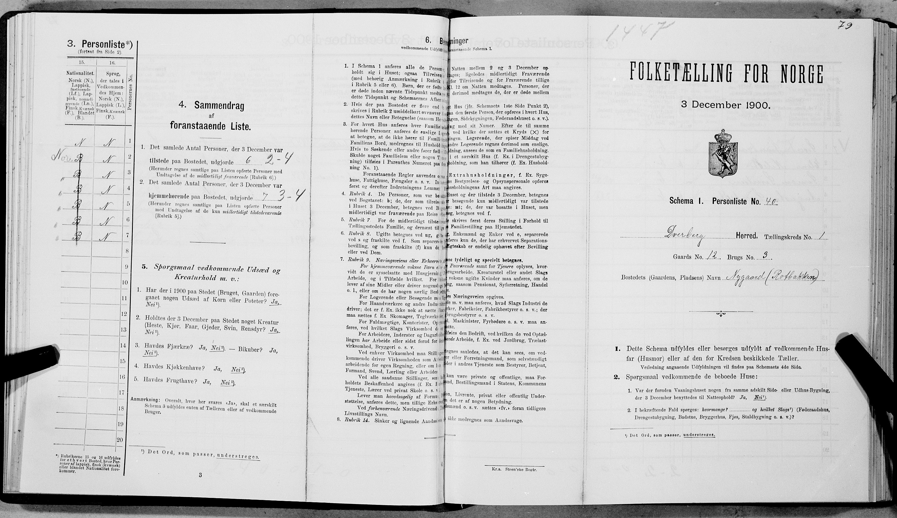 SAT, Folketelling 1900 for 1872 Dverberg herred, 1900, s. 110