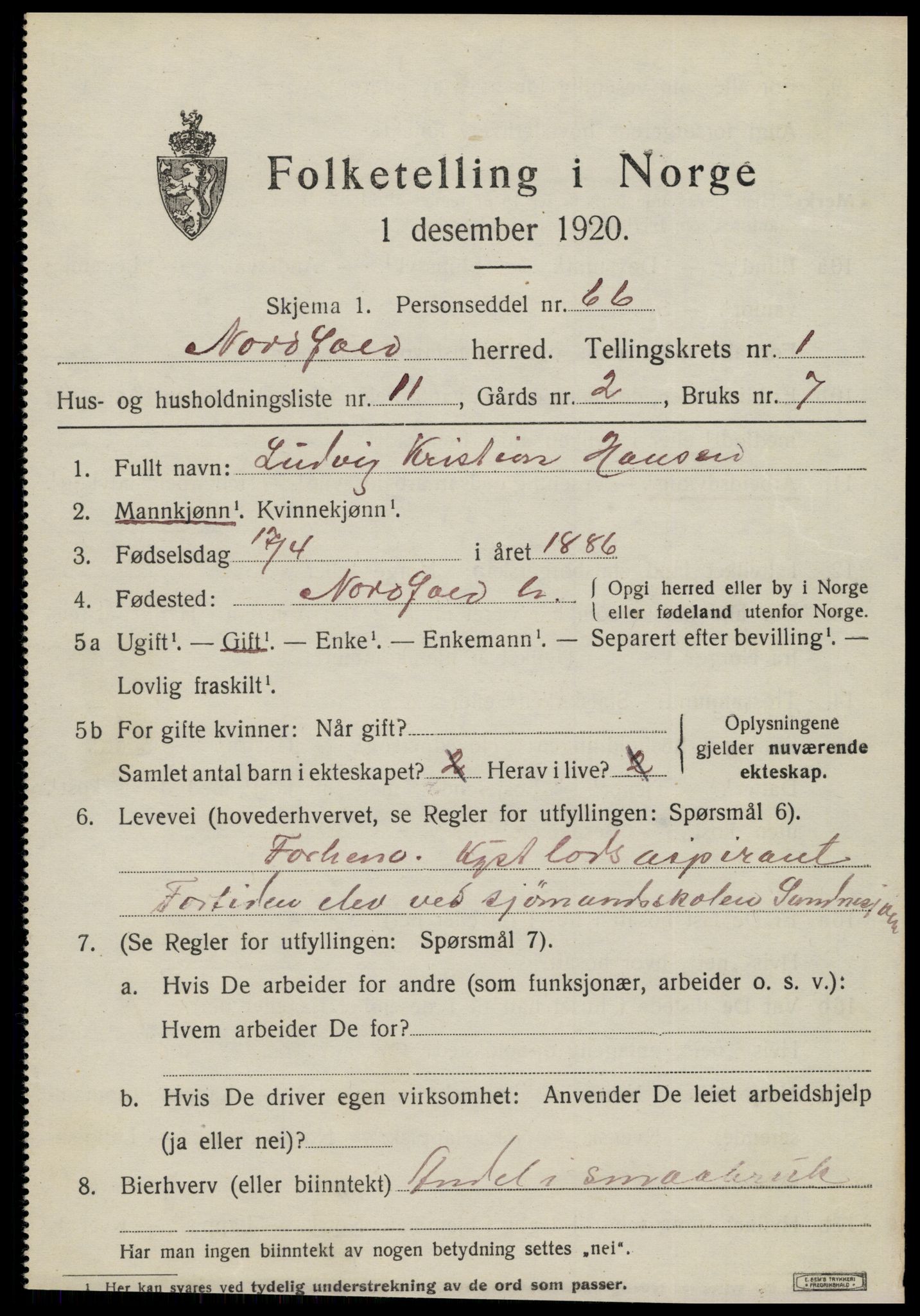 SAT, Folketelling 1920 for 1846 Nordfold herred, 1920, s. 643