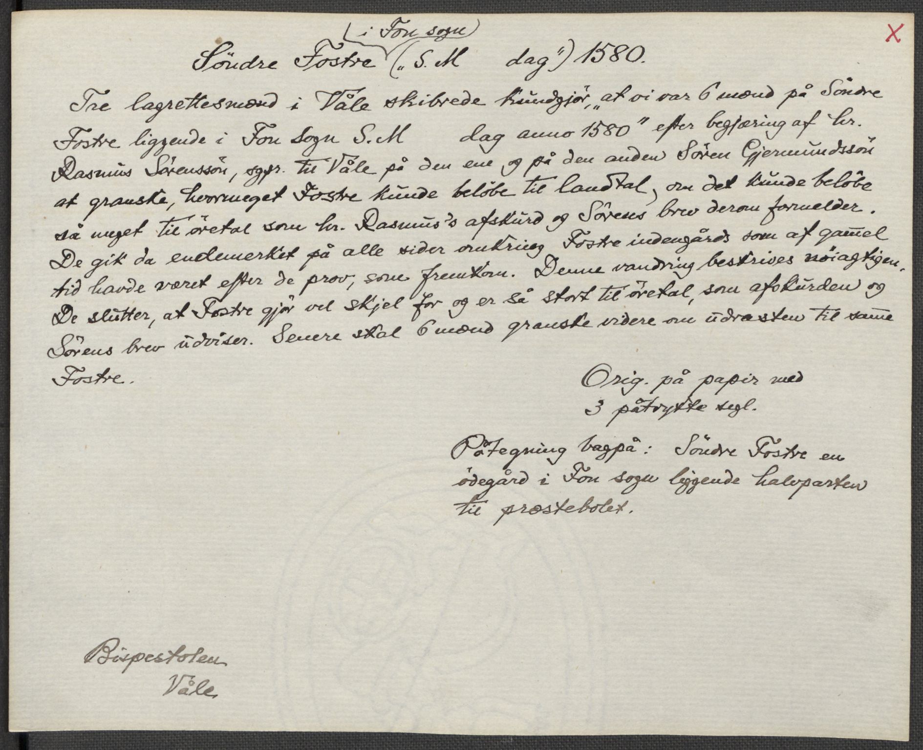 Riksarkivets diplomsamling, AV/RA-EA-5965/F15/L0021: Prestearkiv - Vestfold, 1573-1858, s. 53