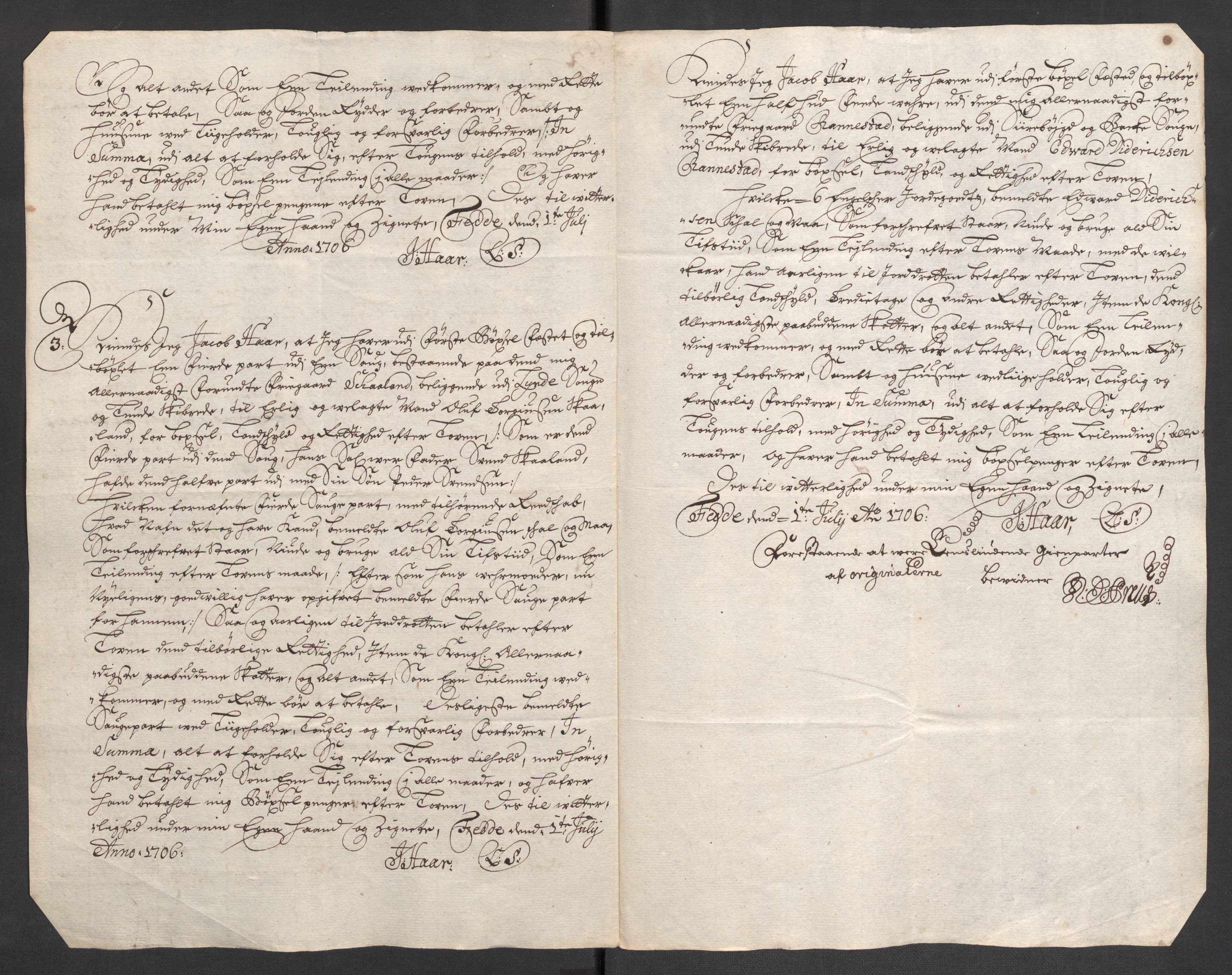 Rentekammeret inntil 1814, Reviderte regnskaper, Fogderegnskap, RA/EA-4092/R46/L2733: Fogderegnskap Jæren og Dalane, 1705-1708, s. 145