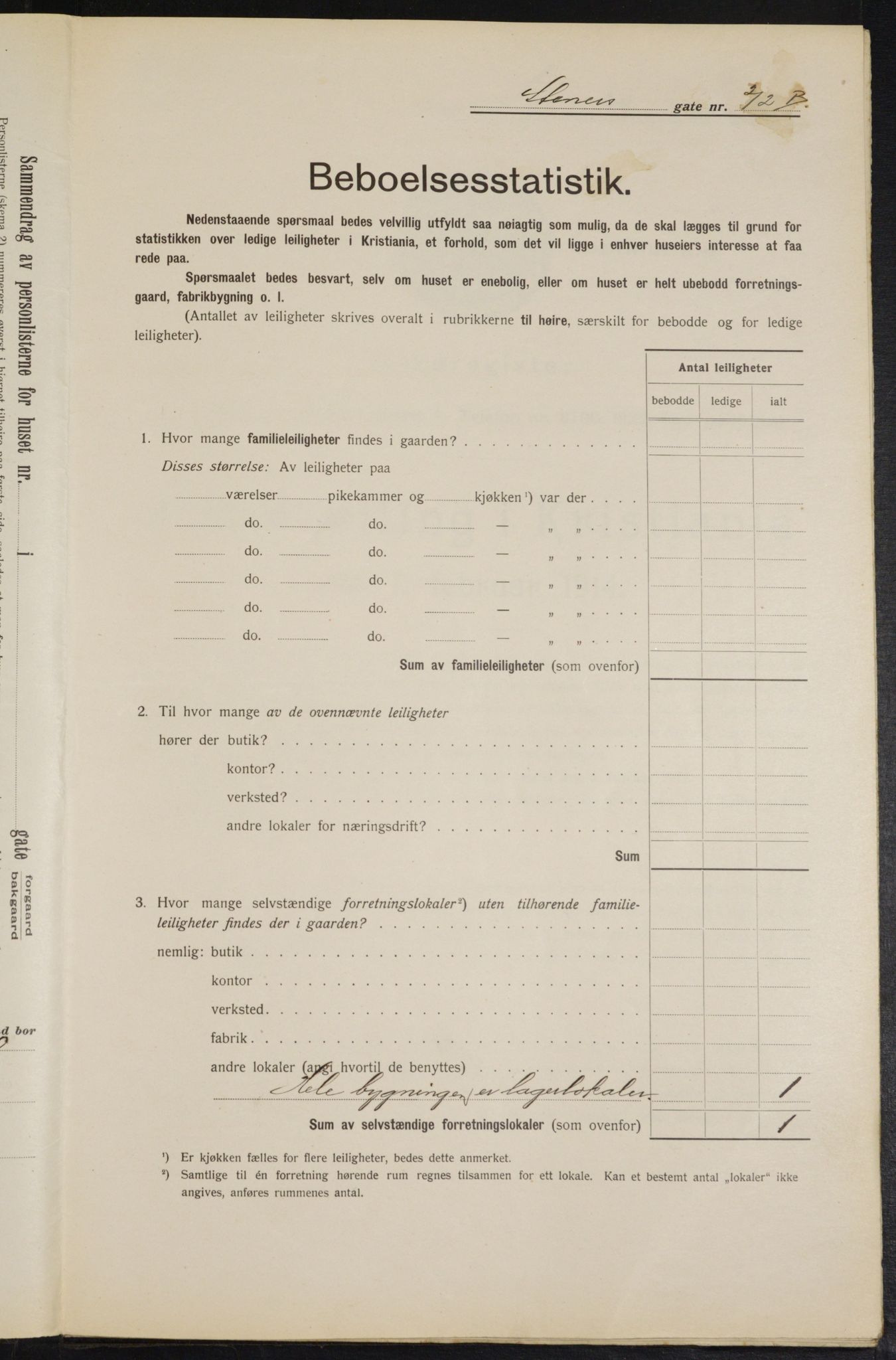 OBA, Kommunal folketelling 1.2.1914 for Kristiania, 1914, s. 101402