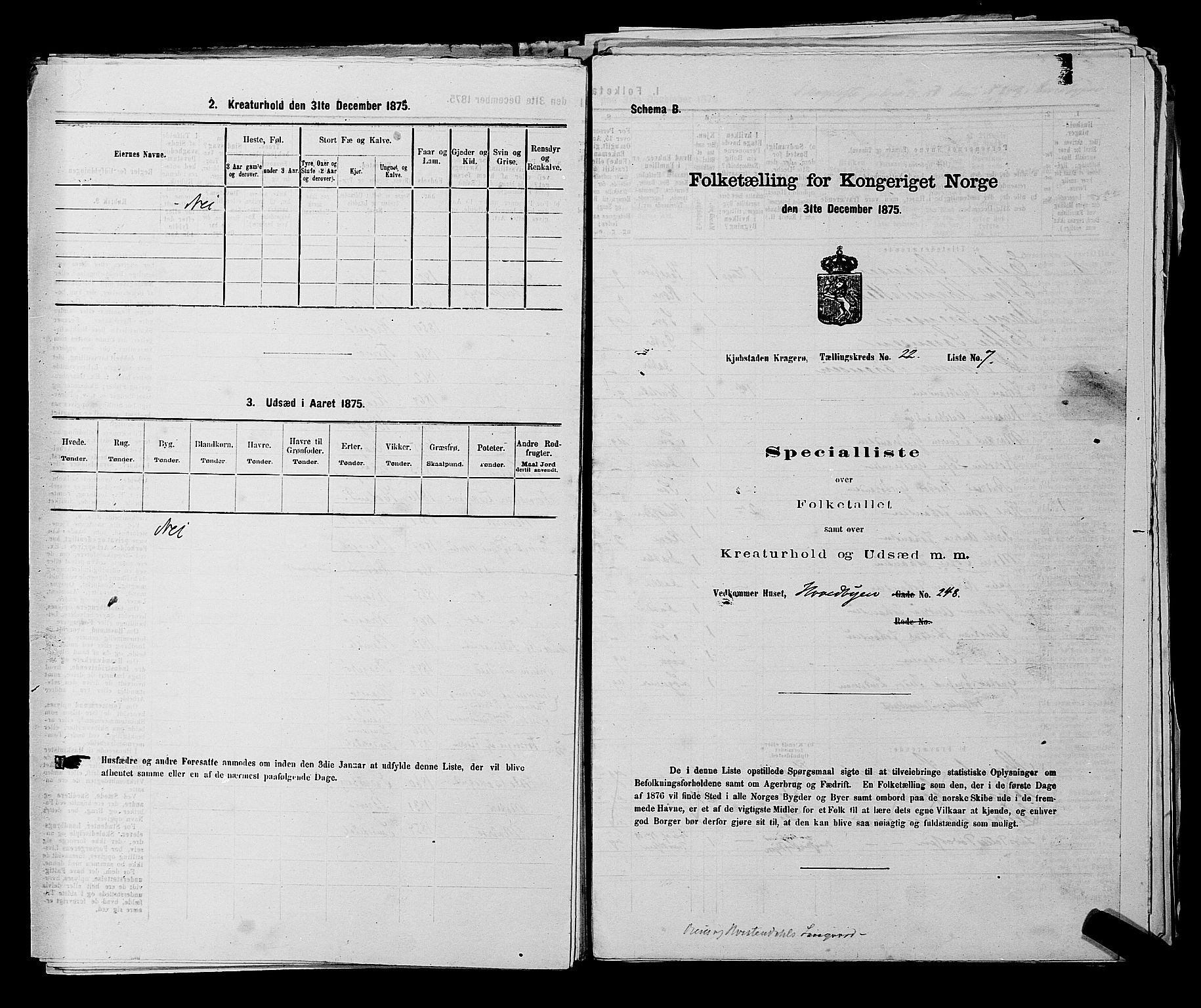 SAKO, Folketelling 1875 for 0801P Kragerø prestegjeld, 1875, s. 479